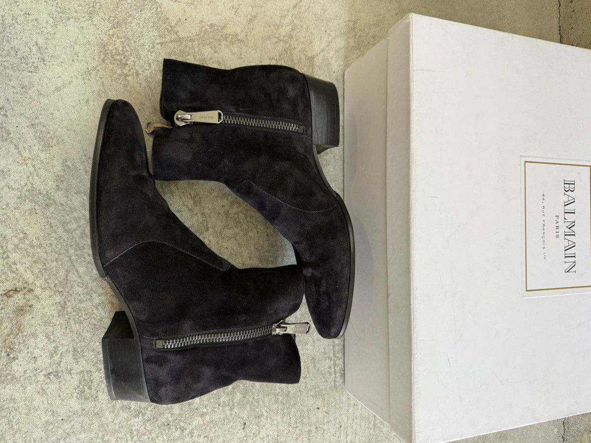 Balmain Balmain “Anthos” Suede Side-Zip Boots Size US 7 / EU 40 - 5 Thumbnail