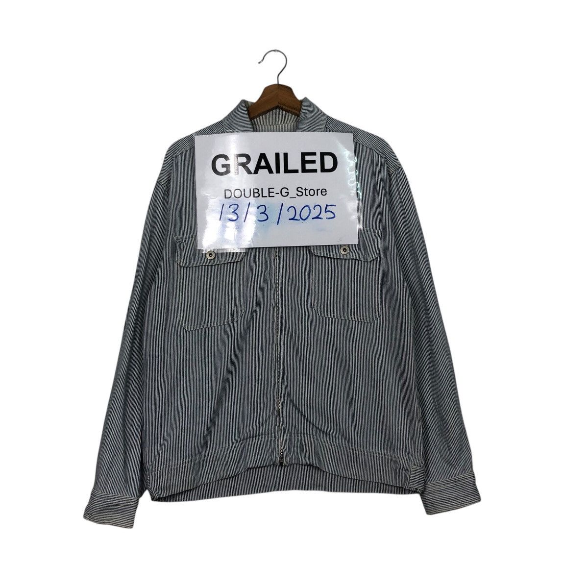 📌Vintage Hickory Chore Jacket Uniqlo Striped Issey Miyake