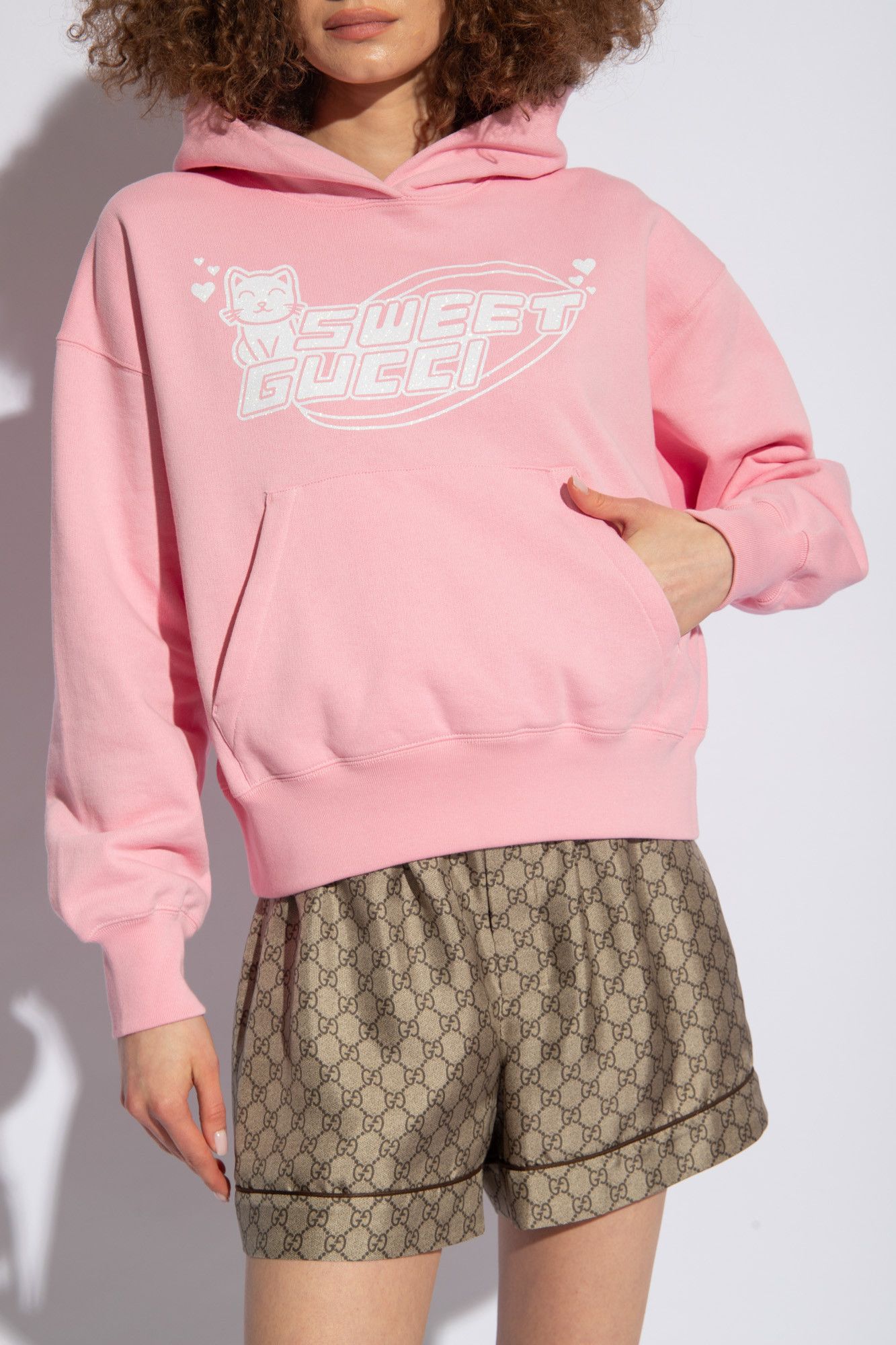 Gucci o1la5ras0526 Cotton Jersey Sweatshirt Hoodie With Print Size XS / US 0-2 / IT 36-38 - 3 Thumbnail