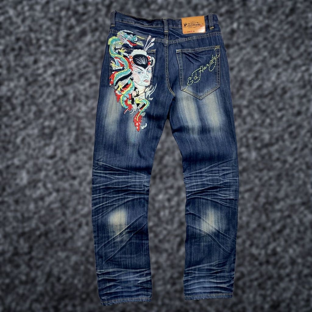 Ed Hardy Ed Hardy Jeans Vintage Size 32 Men Blue Denim Jeans 34 Inseam 32 Waist 32 Size US 32 / EU 48 - 1 Thumbnail