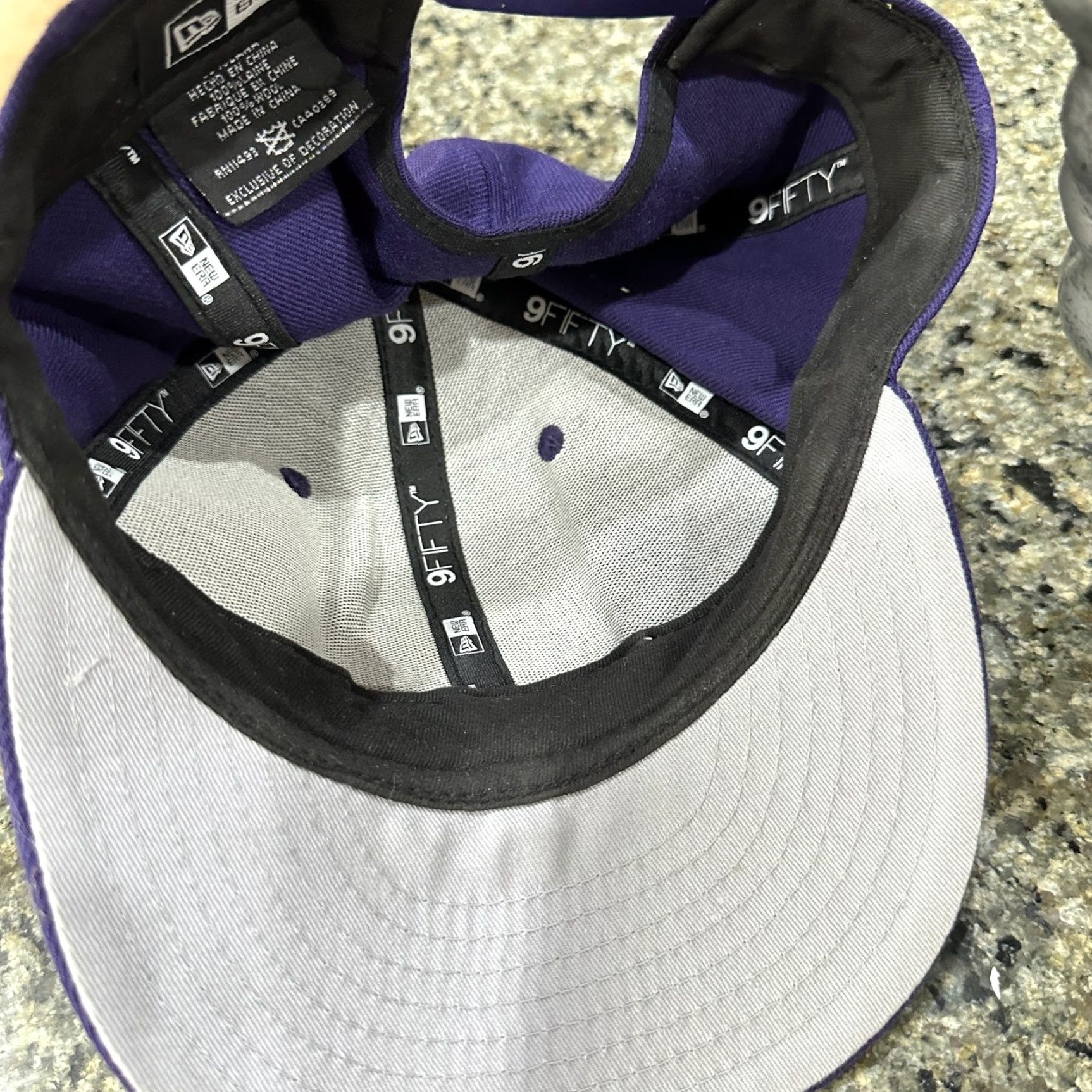 New Era VINTAGE Capital Agenda Cap Snap Back Wool Hat Men New Era 9FIFTY Purple Gold Embroidered Adjustable 9FIFTY Mens Cap Size ONE SIZE - 7 Thumbnail