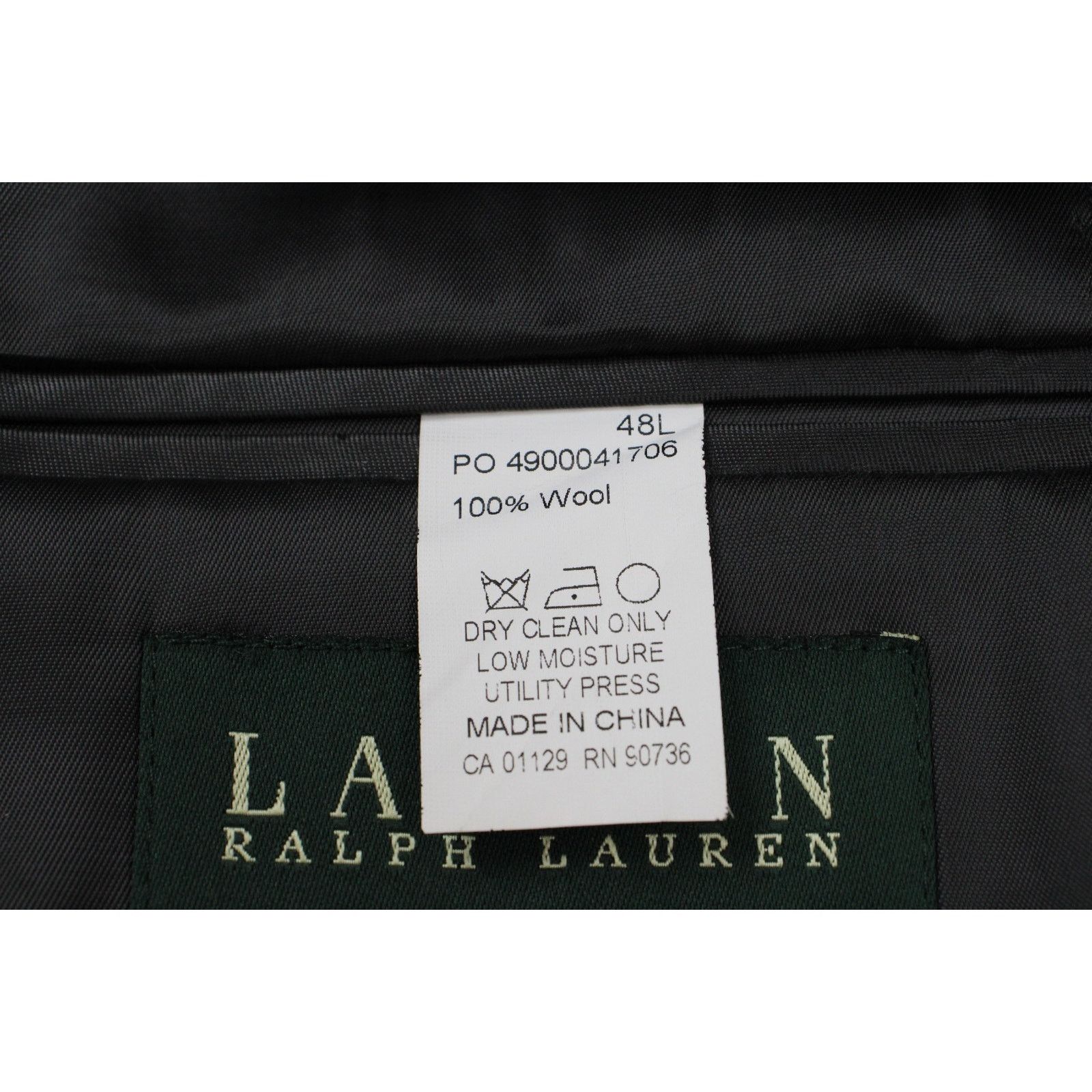 Lauren Ralph Lauren Lauren Ralph Lauren Blazer Mens Size 48L Gray Wool 2 Button Size 48L - 7 Thumbnail