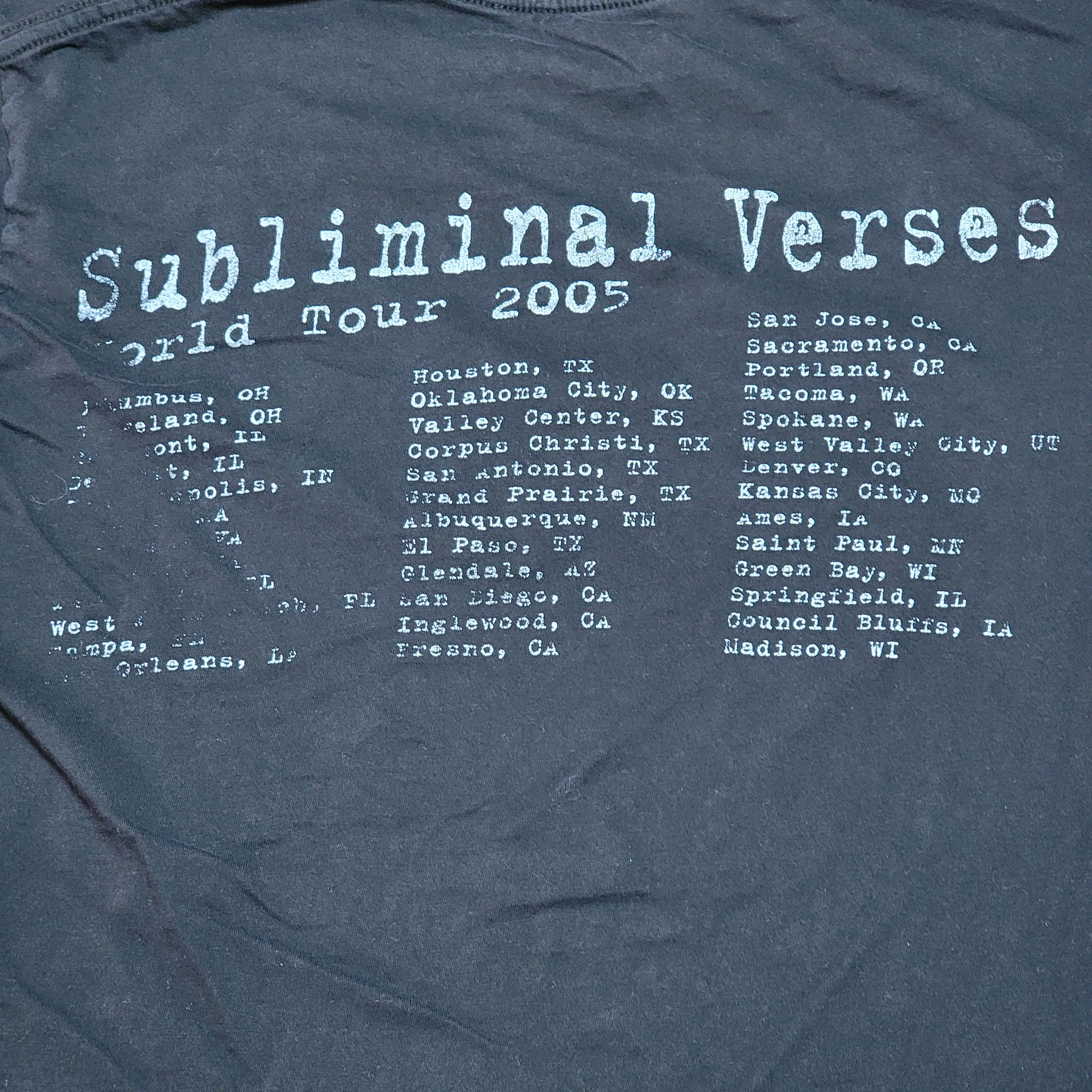 Other Slipknot SS Tee "Subliminal Verses World Tour 2005"-Medium Size US M / EU 48-50 / 2 - 4 Thumbnail