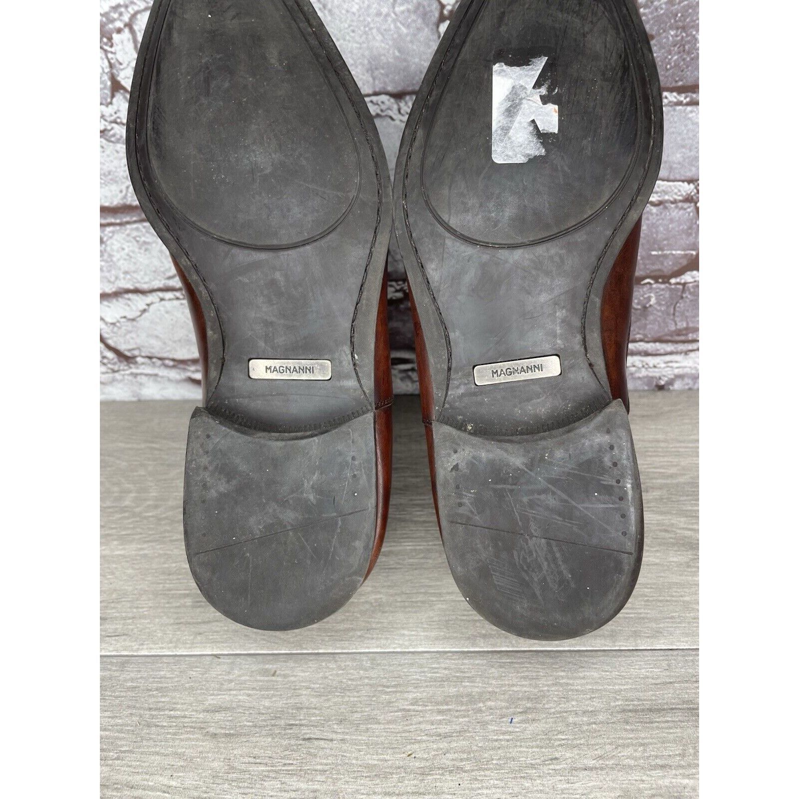 Magnanni Neiman Marcus Brown Leather Cap Toe Oxfords Shoes M