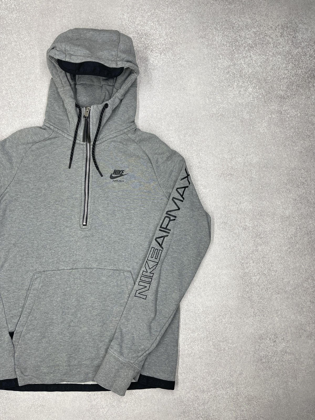Nike Mens Nike Air Max Ninja Hoodie Grey Big Logo Drill ACG TECH Size US S / EU 44-46 / 1 - 3 Thumbnail