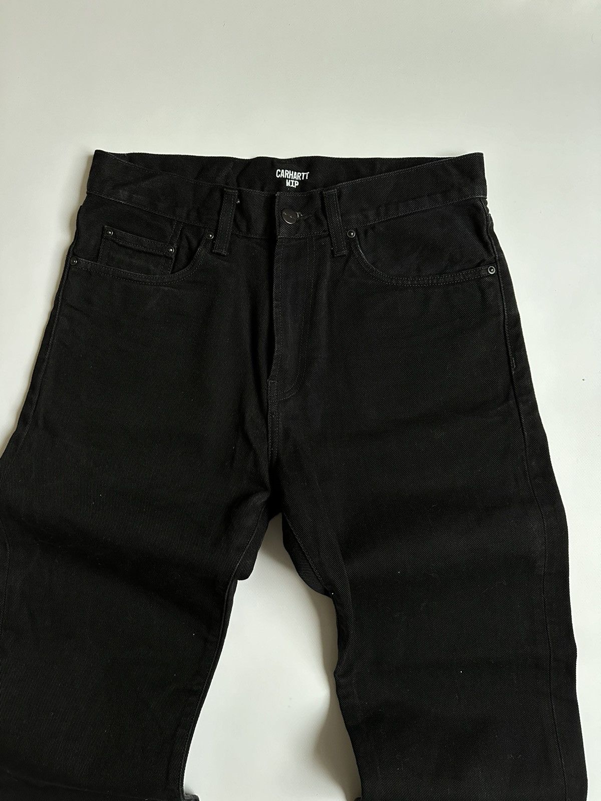 Carhartt Carhartt WIP Pontiac Pants Black Denim Jeans 29x32 Workwear Size US 29 - 7 Thumbnail