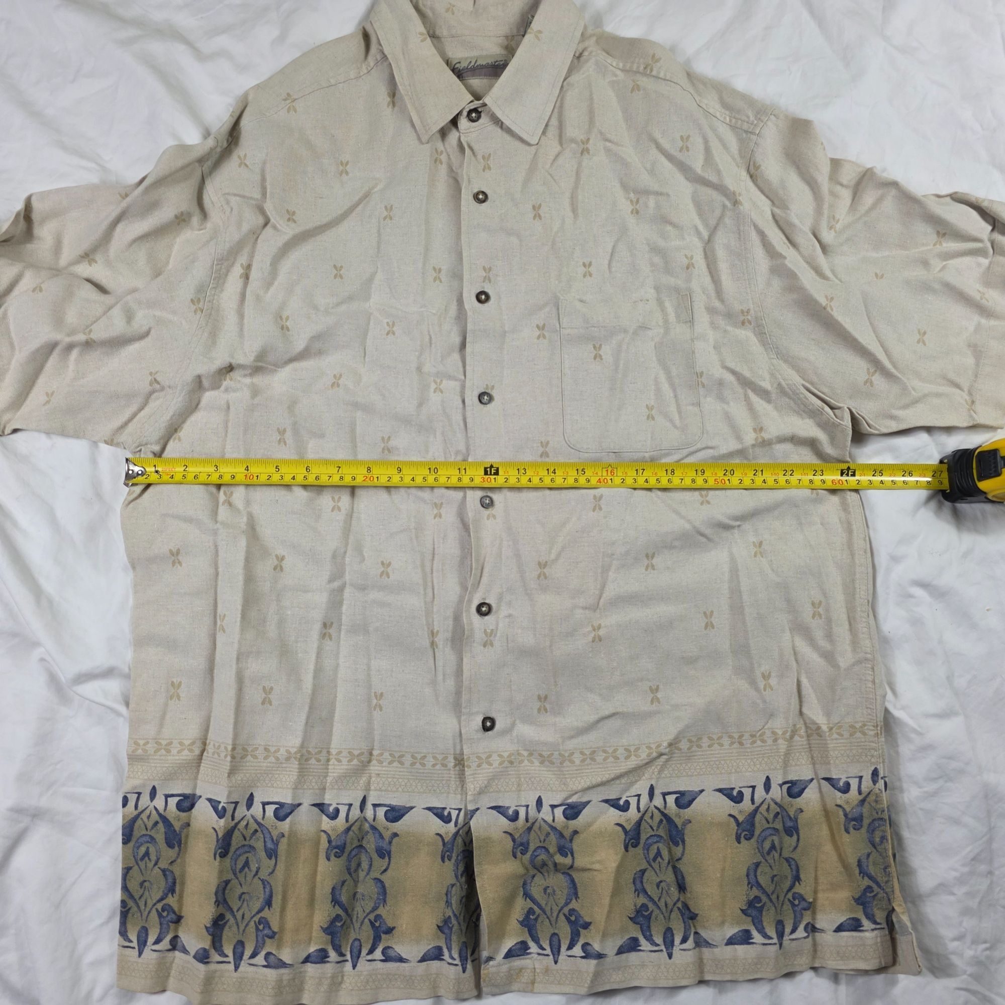 Fieldmaster Vintage Fieldmaster Mens XL Beige Button Up Short Sleeve Shi Size US XL / EU 56 / 4 - 8 Thumbnail