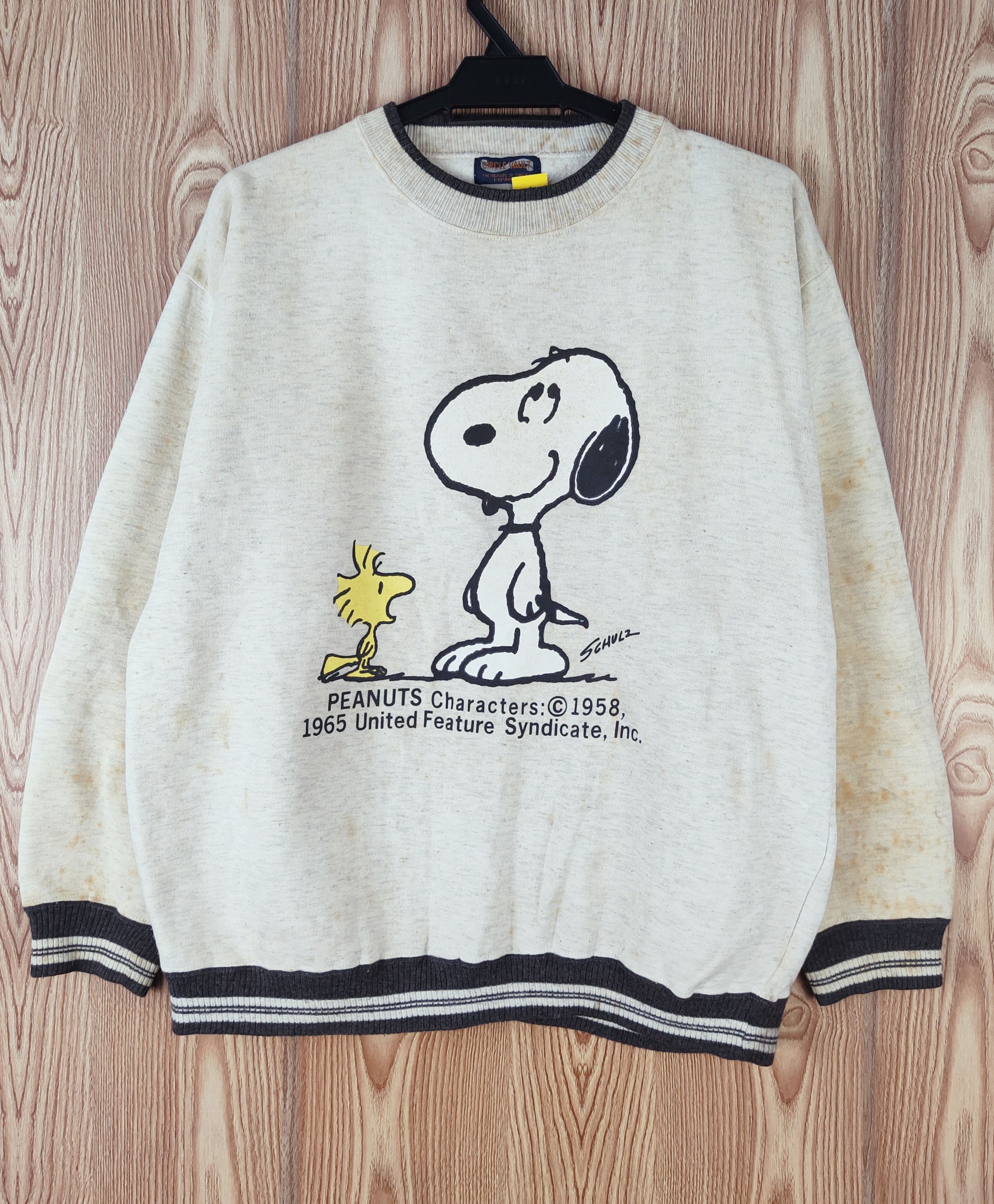 Cartoon Network × Peanuts × Vintage Circle Vault Cream Peanuts Sweatshirts #W029 Size US M / EU 48-50 / 2 - 1 Thumbnail