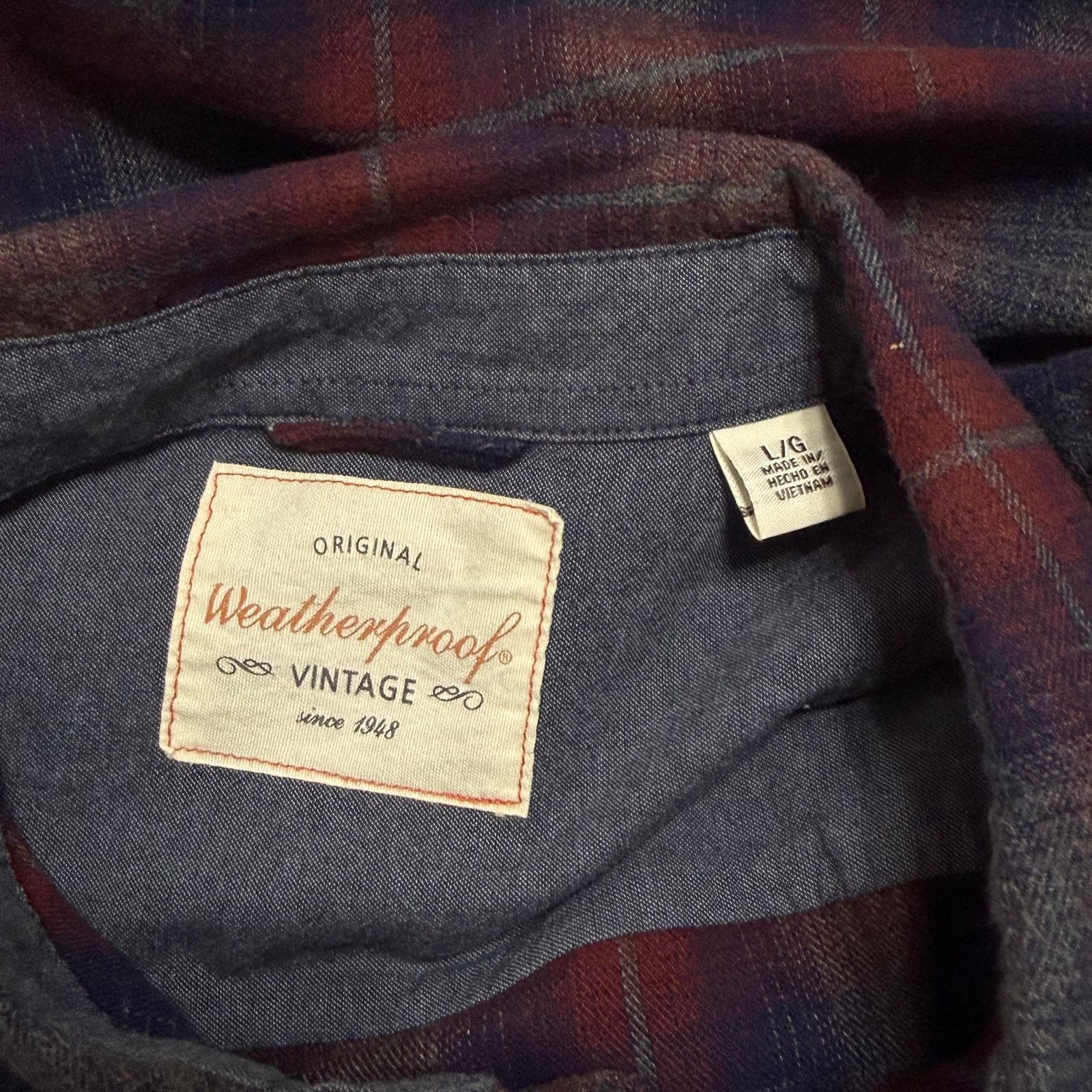 Weatherproof Weatherproof Vintage Plaid Flannel Button-Down Shirt | Sz L Size US L / EU 52-54 / 3 - 6 Thumbnail