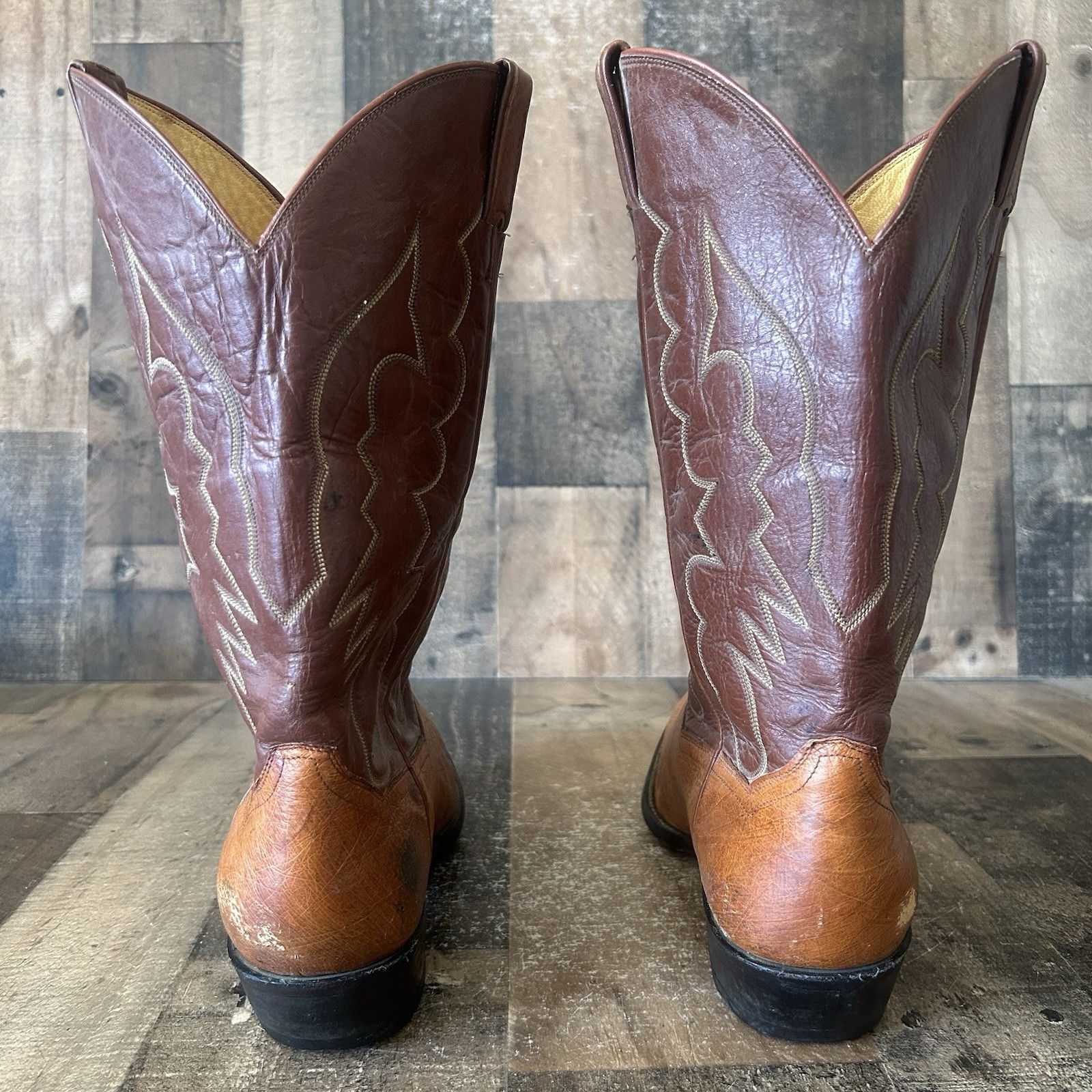 Panhandle Slim Panhandle Slim Vintage Smooth Ostrich Cowboy Boots Mens 12 D Size US 12 / EU 45 - 8 Thumbnail