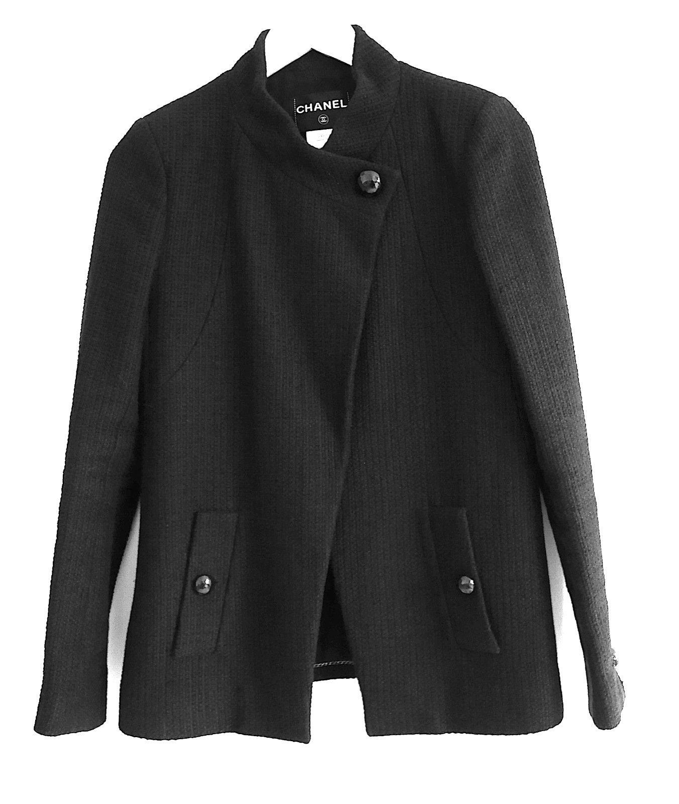 Chanel Chanel Resort 2015 Paris-Dubai Black Tweed Jacket Size S / US 4 / IT 40 - 1 Thumbnail