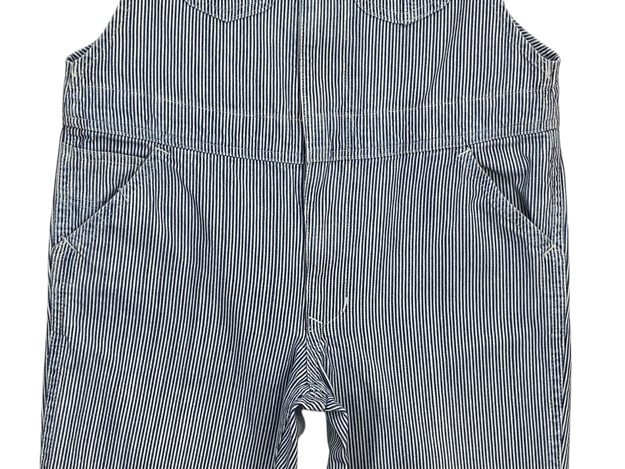 Japanese Brand × Lee Lee Stripes Denim Bib Overalls Hickory Workwear Size US 33 - 4 Thumbnail
