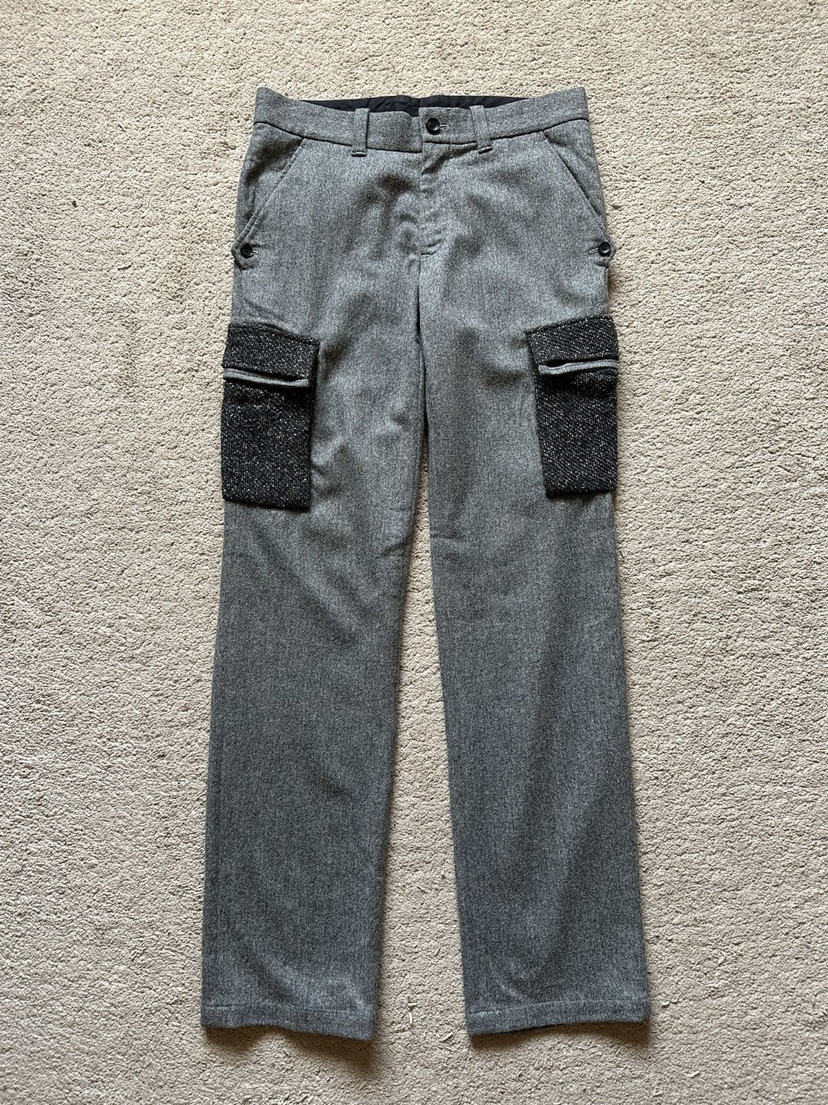 Tete Homme 1990s Tete Homme Knit pocket Wool Cargo Pant Size US 32 / EU 48 - 1 Thumbnail