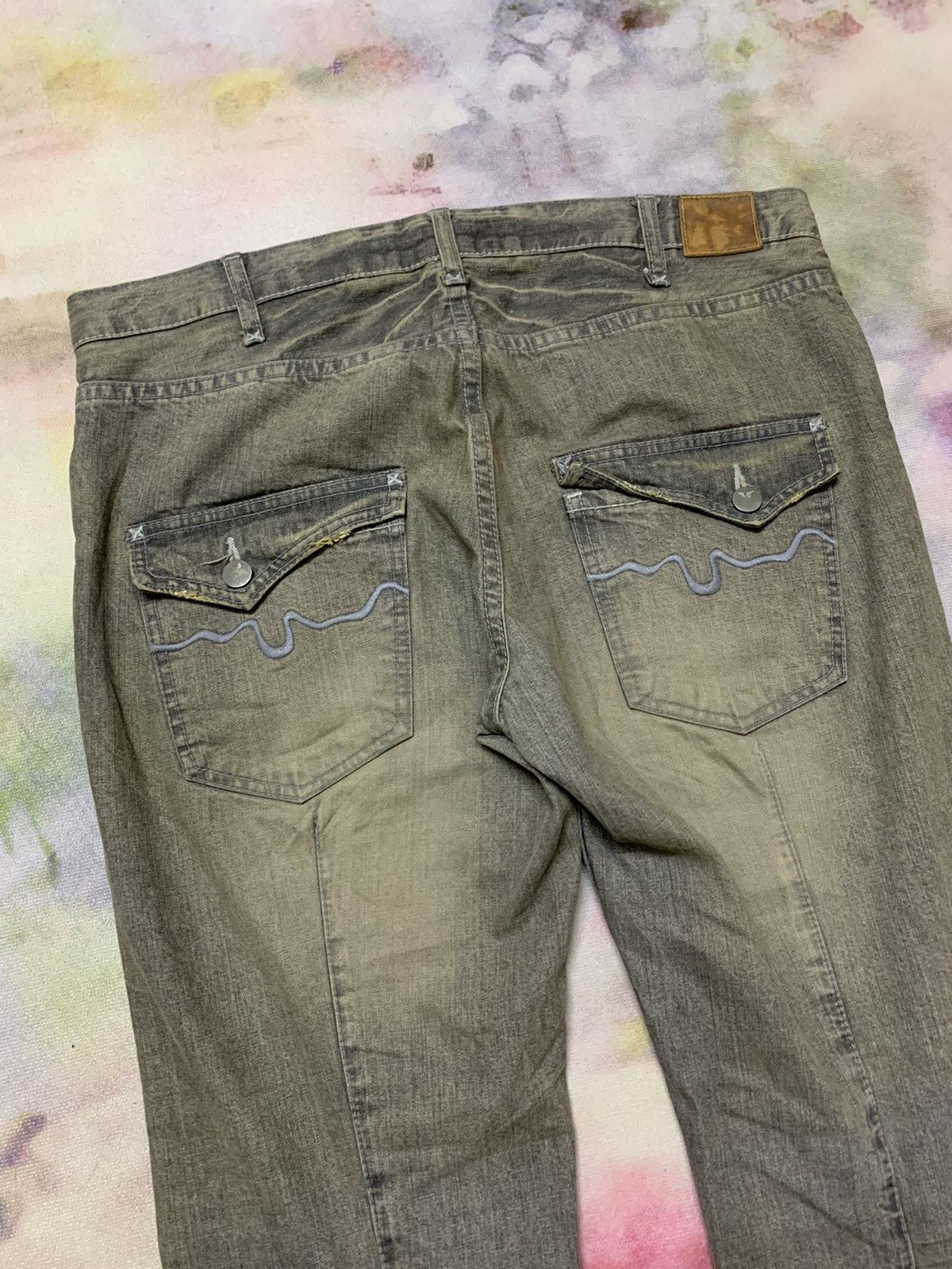Hysteric Glamour Flare London Denim Mud Washed Distressed Denim Size US 34 / EU 50 - 7 Thumbnail