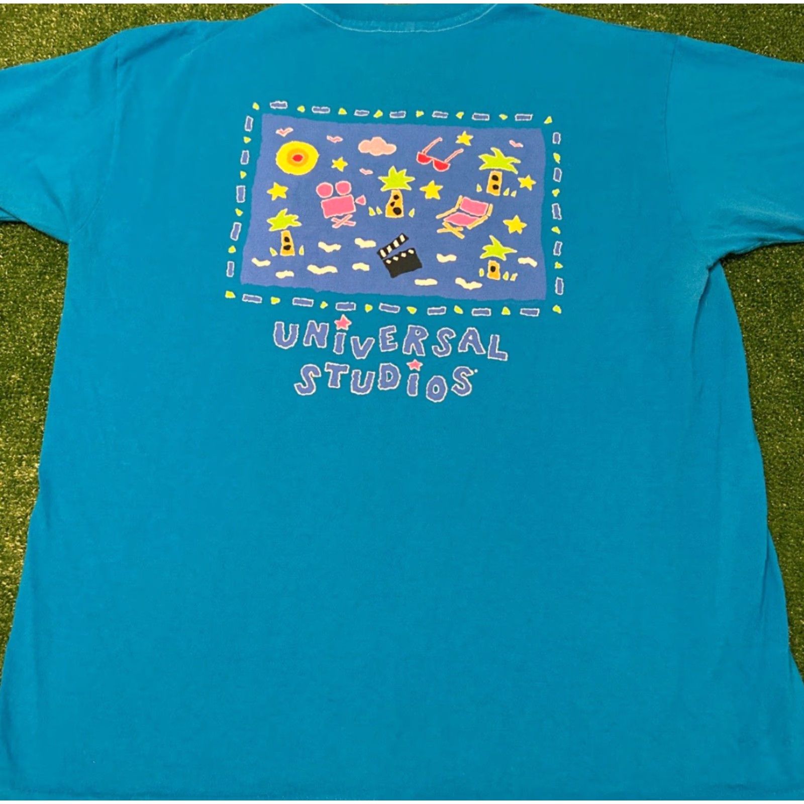 Vintage VINTAGE Universal Studios Florida Theme Park VTG Shirt Mens XL Blue 90s USA Shirt Mens XL 1990s Florida USA 90s VTG Size US XL / EU 56 / 4 - 4 Thumbnail