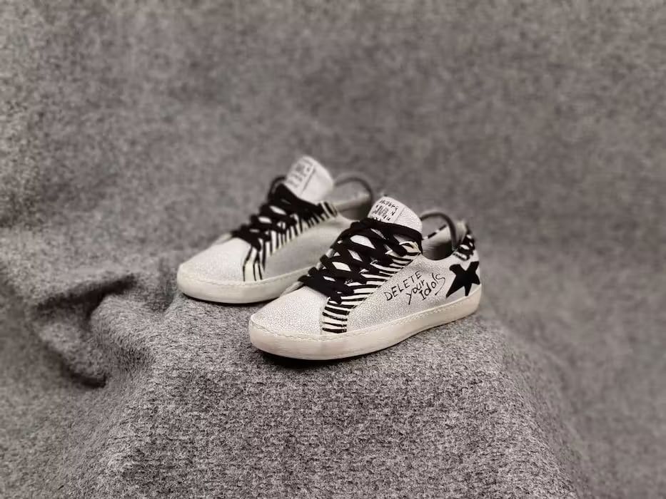 Designer Meline Italian Designer Premium Leather Mens Sneakers Size US 6 / EU 39 - 4 Thumbnail