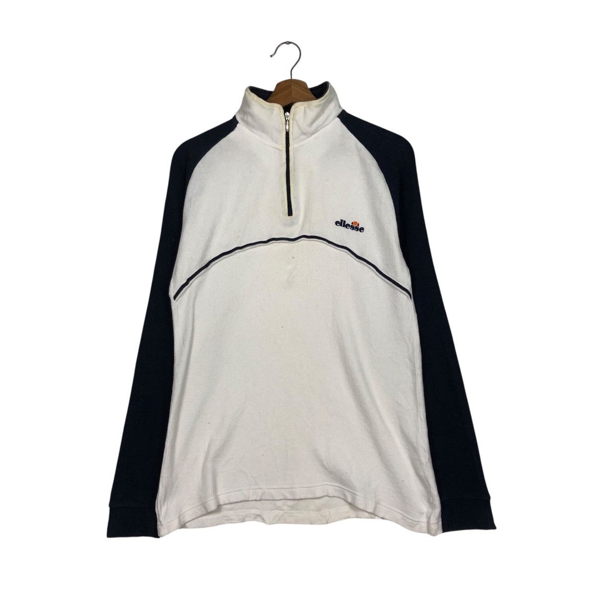 Japanese Brand × Vintage 📌Vintage Sweatshirt Half Zipper Ellesse Big Logo Size US S / EU 44-46 / 1 - 2 Thumbnail