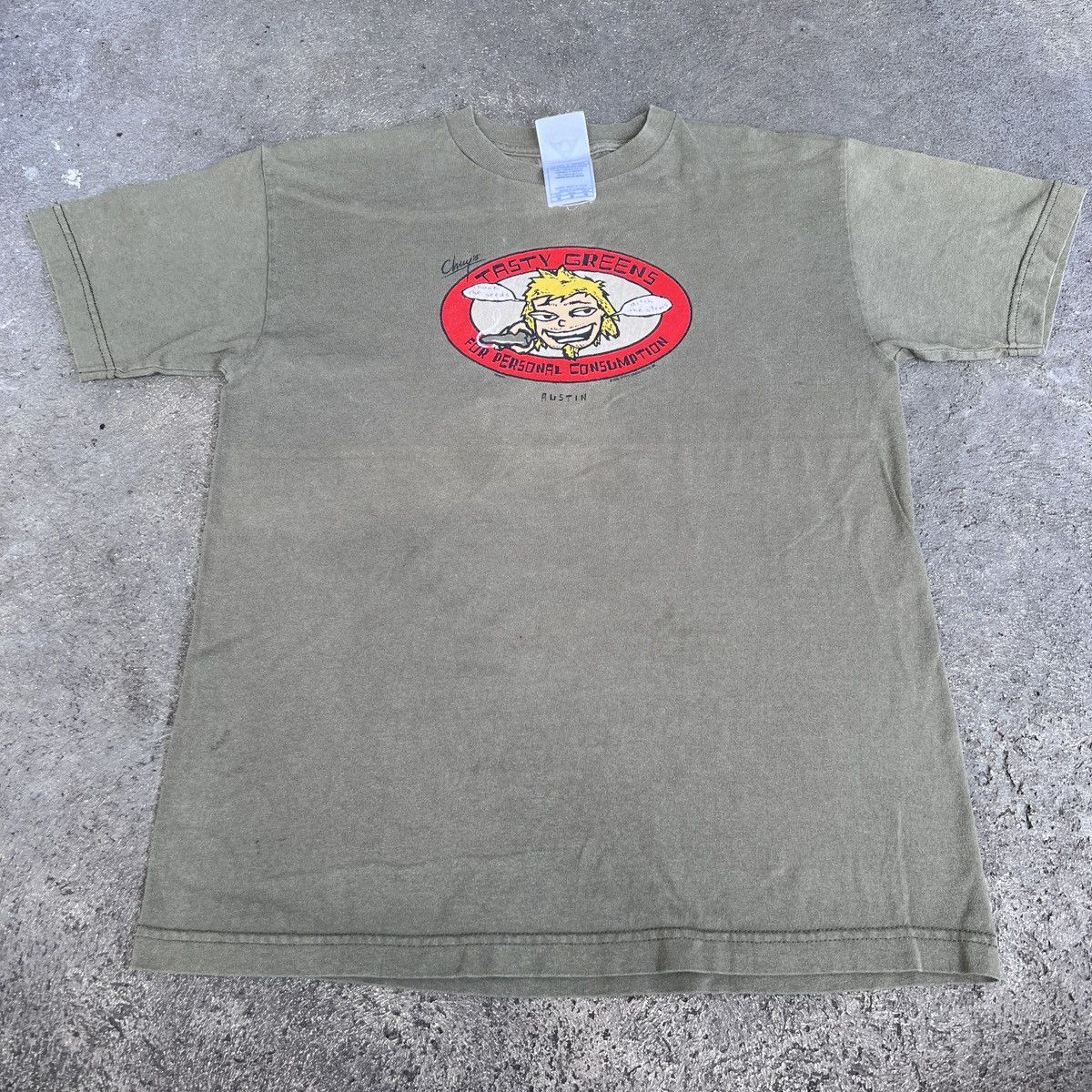 Other Vintage Tasty Greens Weed Marijuana Chuy's Drug Tee Faded Size US M / EU 48-50 / 2 - 2 Thumbnail