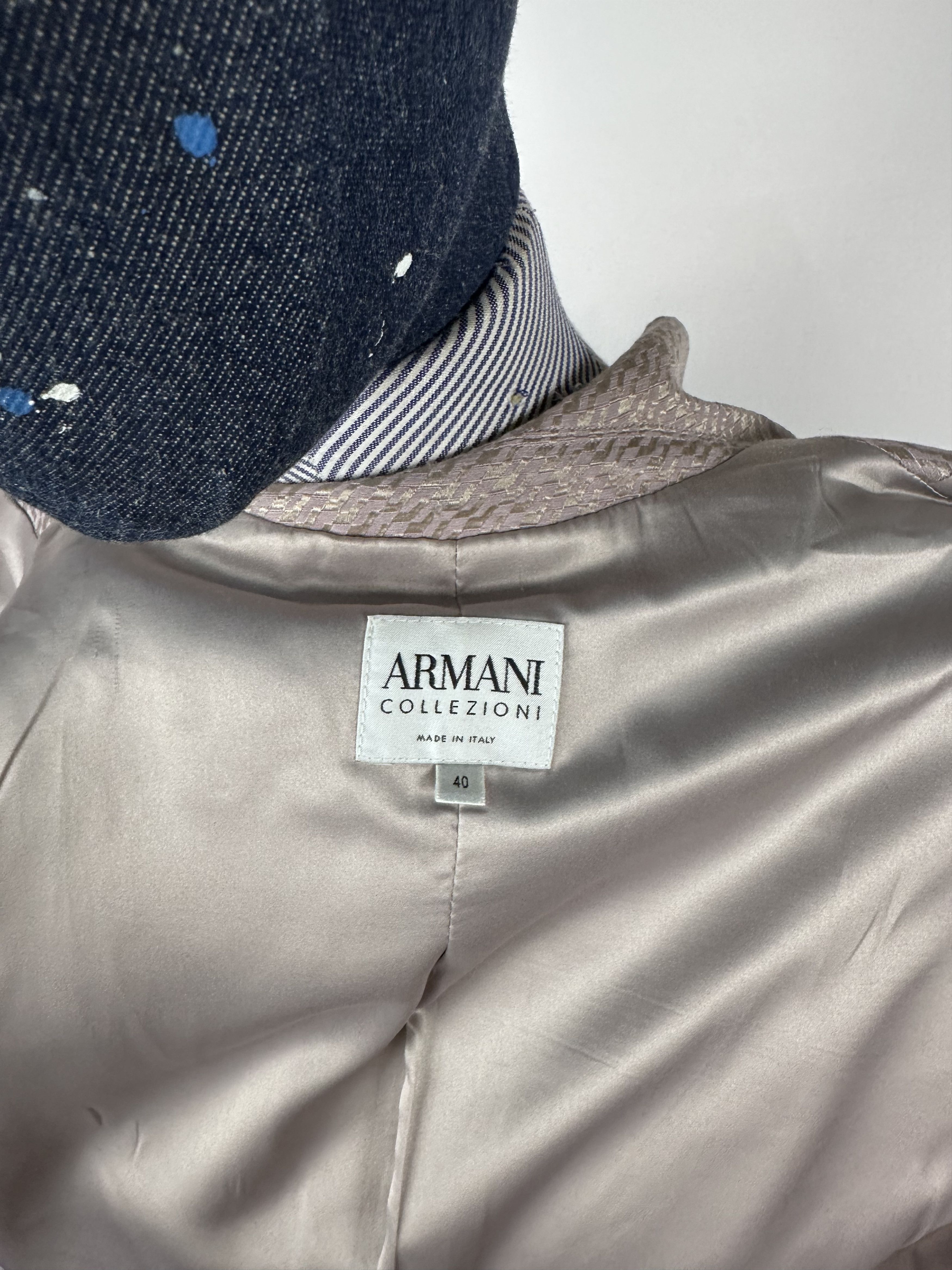 Armani × Armani Collezioni Armani Collezioni Women’s Flax Blazer Purple Size 40 Size S / US 4 / IT 40 - 9 Thumbnail