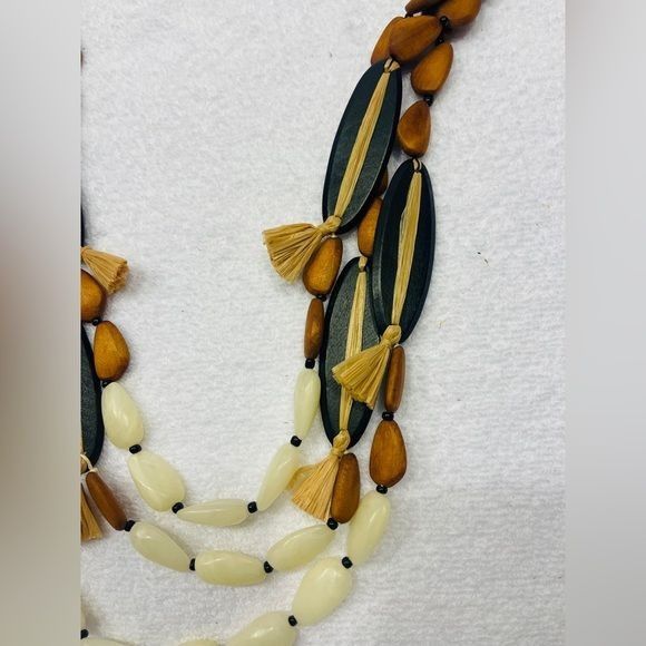 Chicos NWT Chico’s Wood Bead Multistrand Necklace multi color Size ONE SIZE - 5 Thumbnail