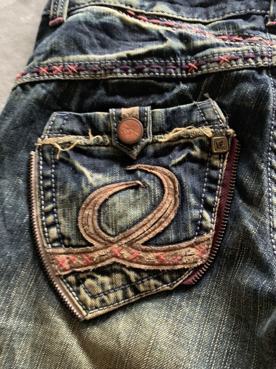 If Six Was Nine y2k rusty flare riobera jeans spellout embroidery hi-rise Size US 30 / EU 46 - 17 Thumbnail
