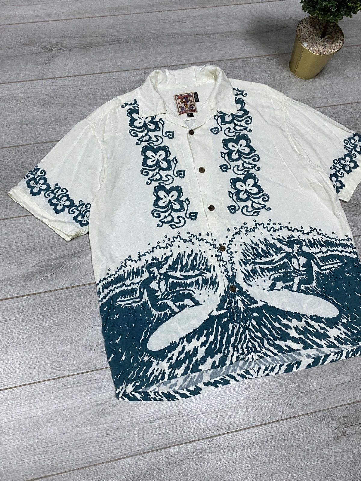 Vintage Vintage 90s MAMBO ocean 🌊 surf Shirt Tattoo Rayon Australia Size US L / EU 52-54 / 3 - 3 Thumbnail