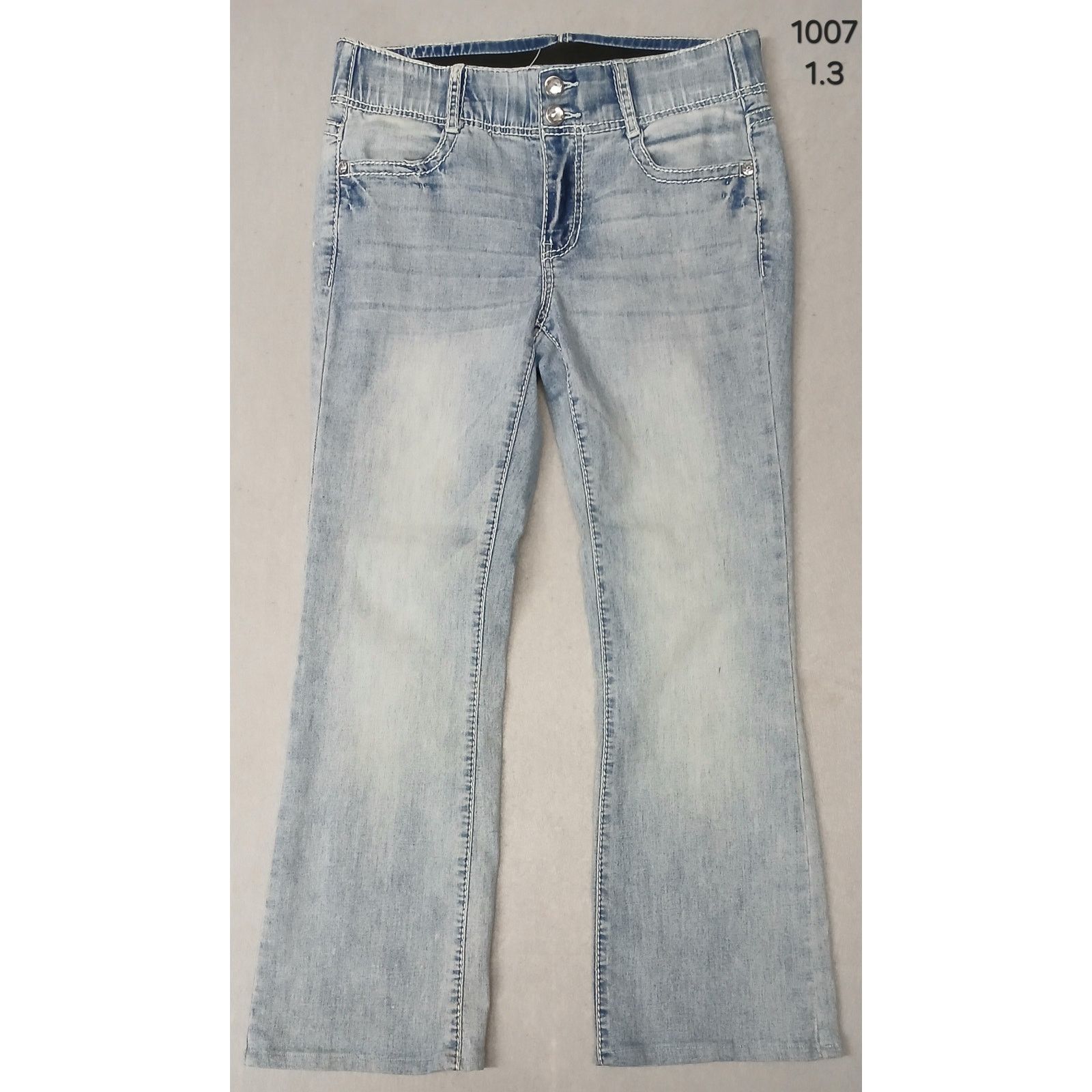 Apt. 9 Apt. 9 (10) Boot Cut Straight Leg Stretch Light Denim Pants Size 32" / US 10 / IT 46 - 1 Thumbnail