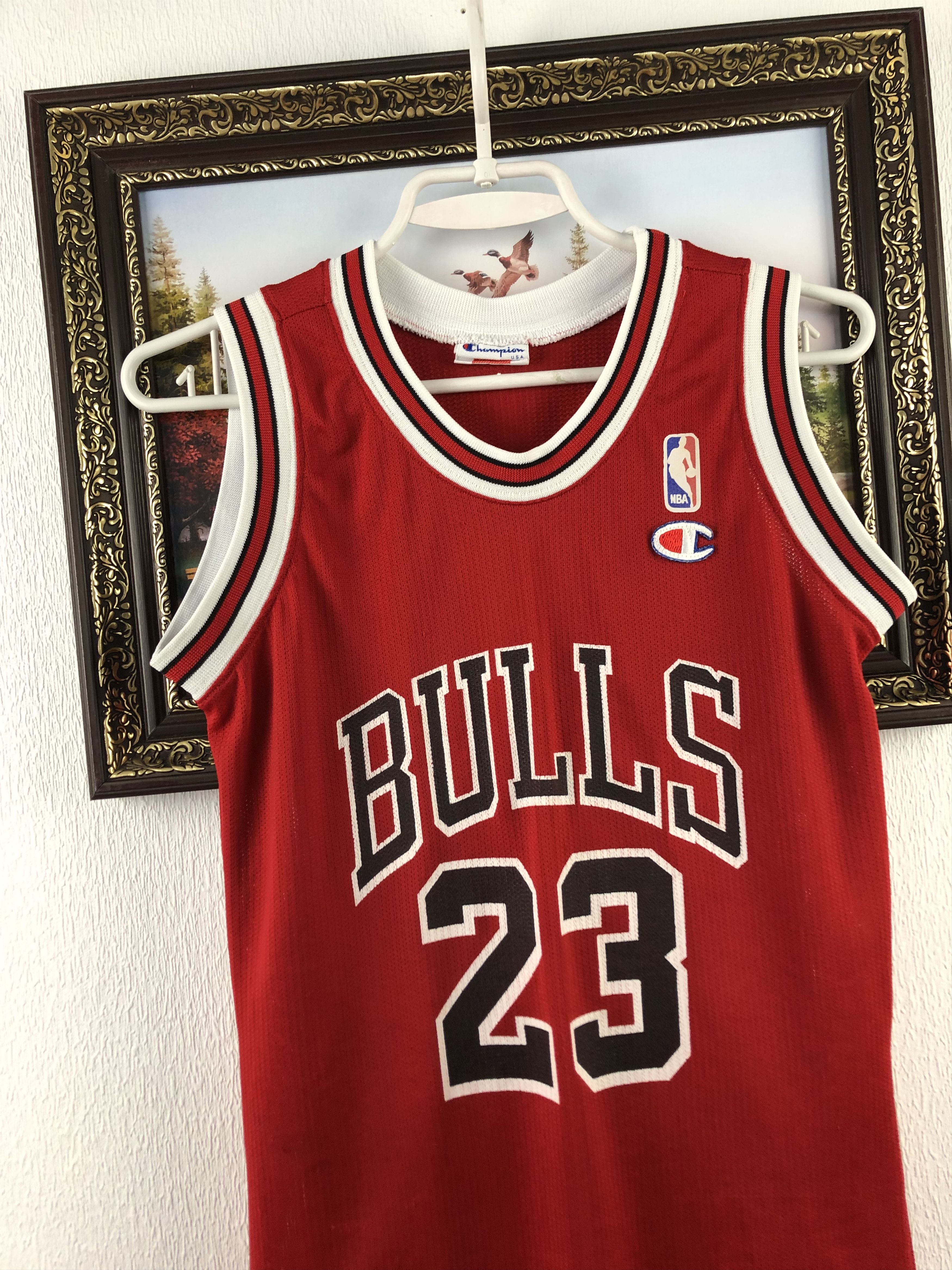 Champion Vintage Chicago Bulls Jordan Jersey Shirt Boys Kids 7-8 Size US XXS / EU 40 - 3 Thumbnail