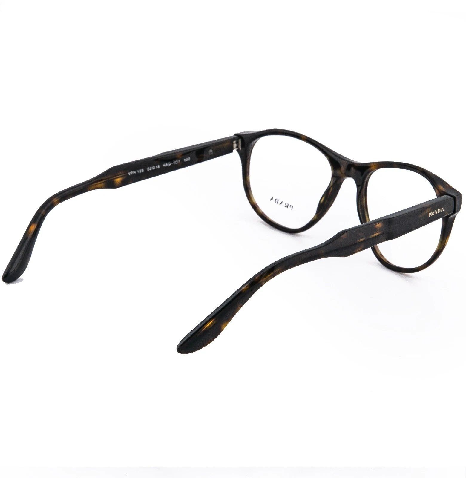 Prada PRADA 12S JOURNAL PR12SV Brown Havana Oval Optical Frame Size ONE SIZE - 3 Thumbnail