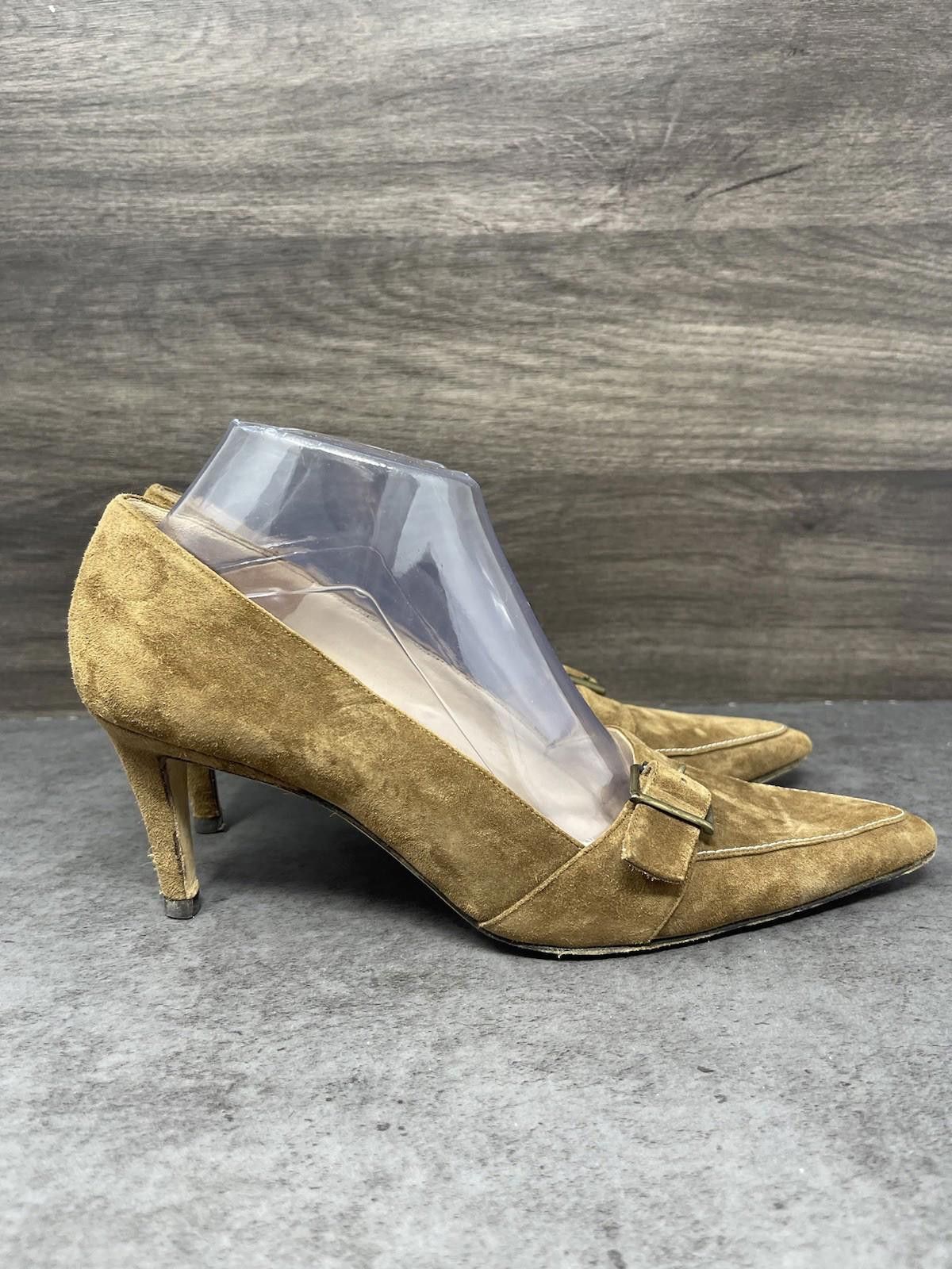 Manolo Blahnik Manolo Blahnik Heels Womens Size 8.5 (39.5) Brown Suede Size US 8.5 / IT 38.5 - 5 Thumbnail