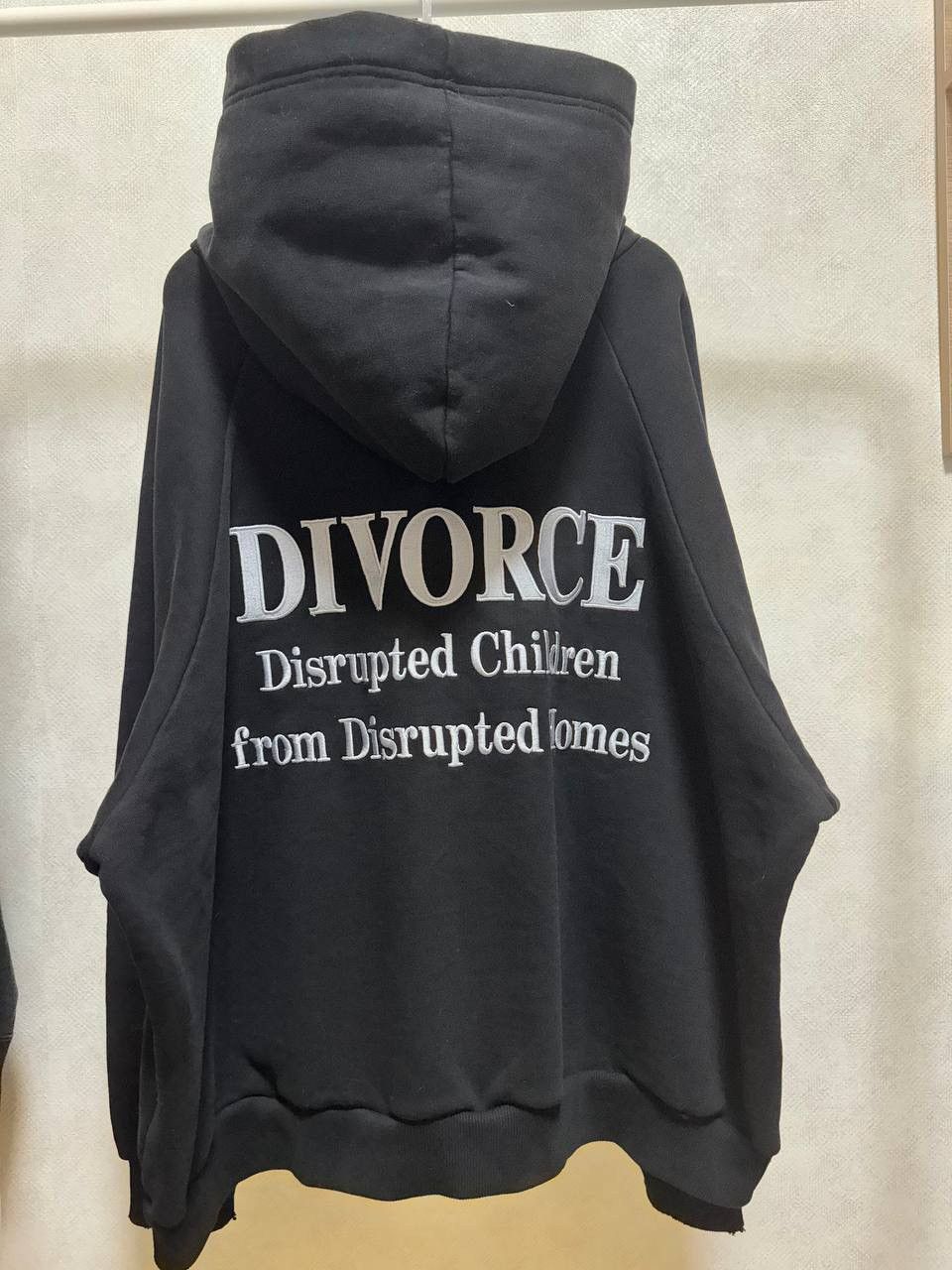image of Enfants Riches Deprimes Erd Exclusive 1/4 Black Divorce Hoodie, Men's (Size Medium)
