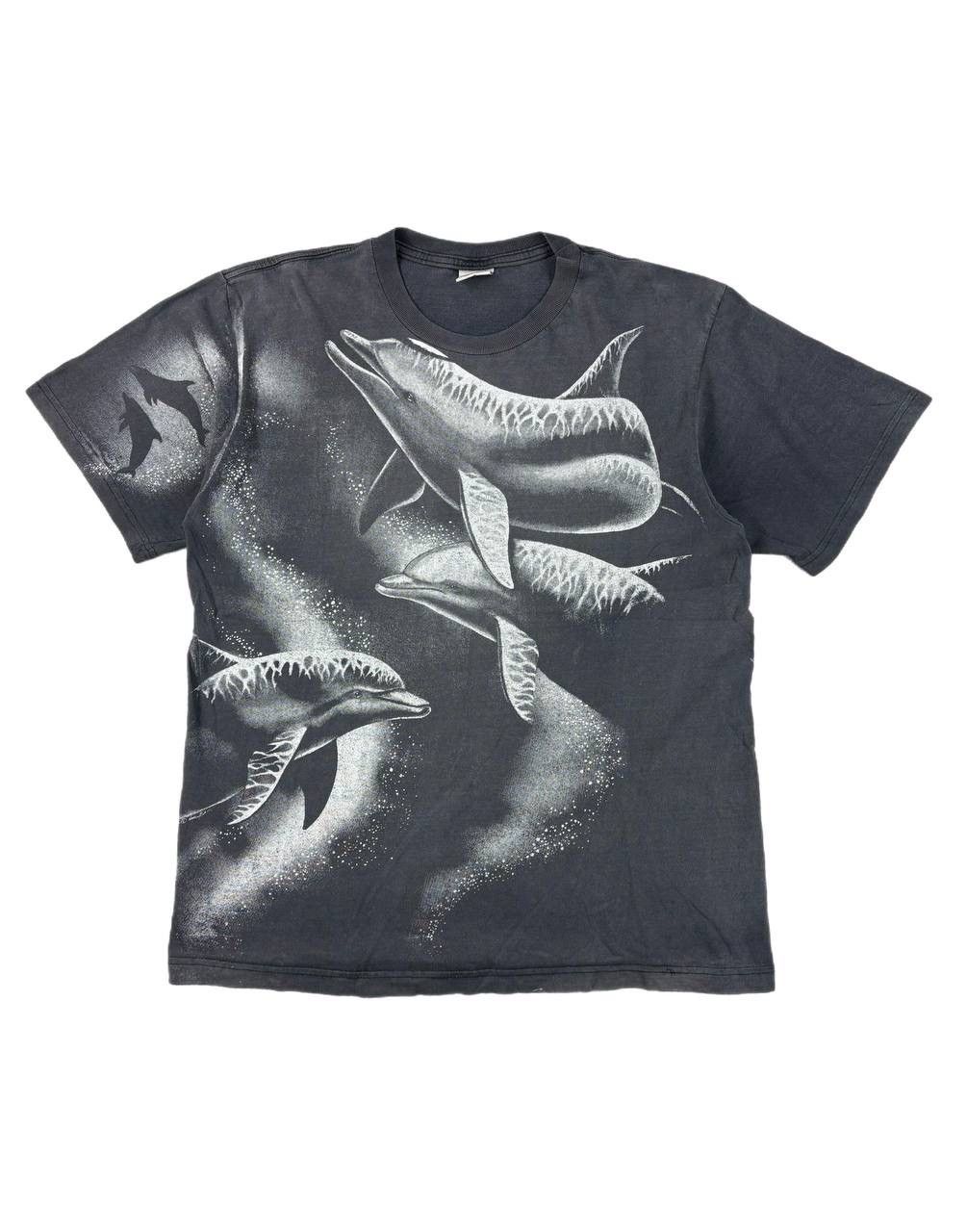 Other Harlequin Nancy 1994 dolphins vintage sunfaded t-shirt Size US XL / EU 56 / 4 - 1 Thumbnail