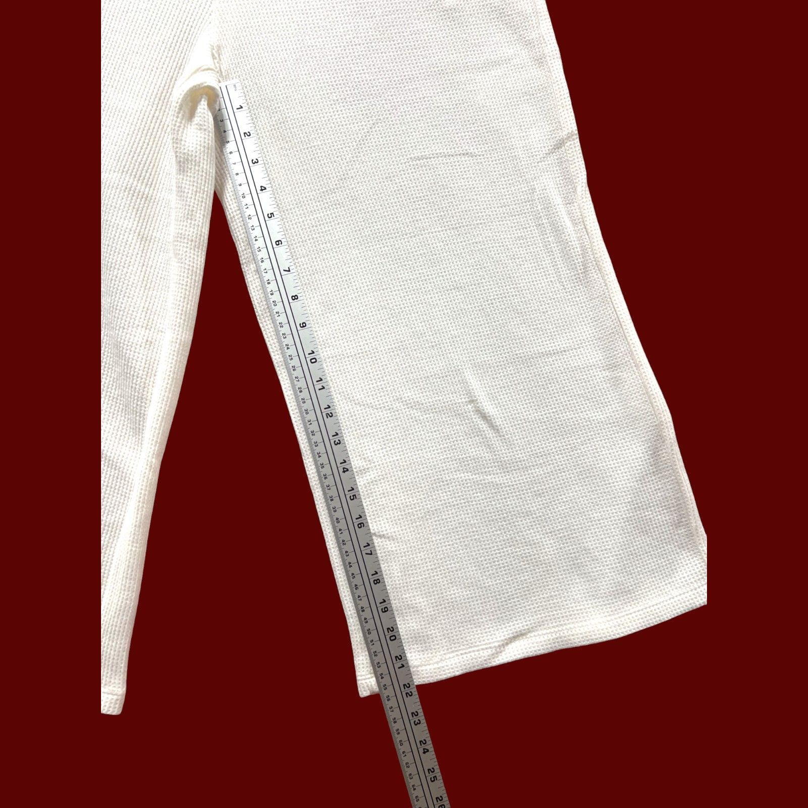Other Stars Above - Women's Heavy Waffle Pants - White - Large Size 36" / US 14 / IT 50 - 6 Thumbnail
