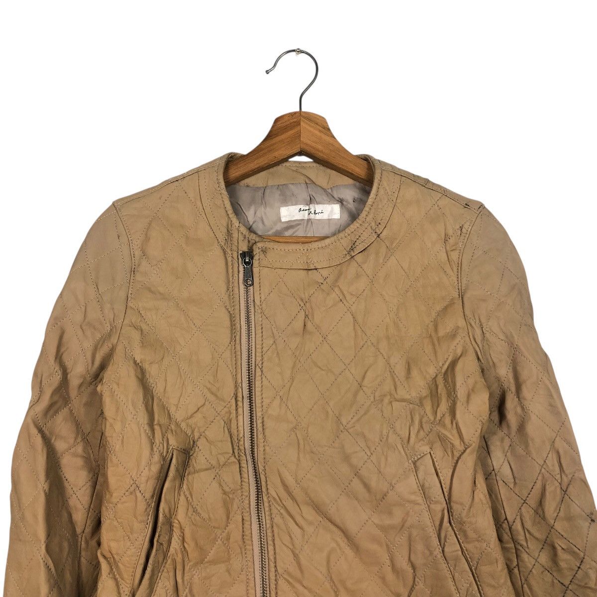 ADAM ET ROPE 📌Cropped Biker Leather Jacket Adam Et Rope Issey Miyake Size US M / EU 48-50 / 2 - 4 Thumbnail