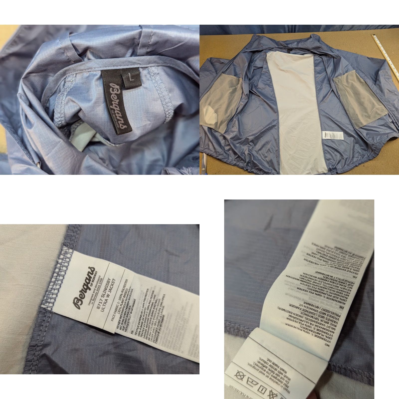 Vintage Bergans Ulta Lightweight Jacket Gray Slingsby Outdoor Hooded L Long Sleeve Zip Womens L Size L / US 10 / IT 46 - 8 Thumbnail