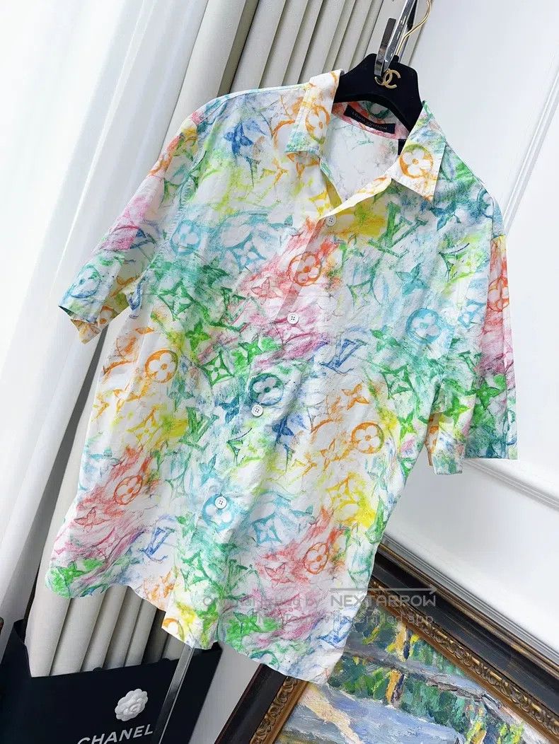 Louis Vuitton Louis Vuitton Colored Crayon Graffiti Full Print Short Sle Size US M / EU 48-50 / 2 - 1 Thumbnail