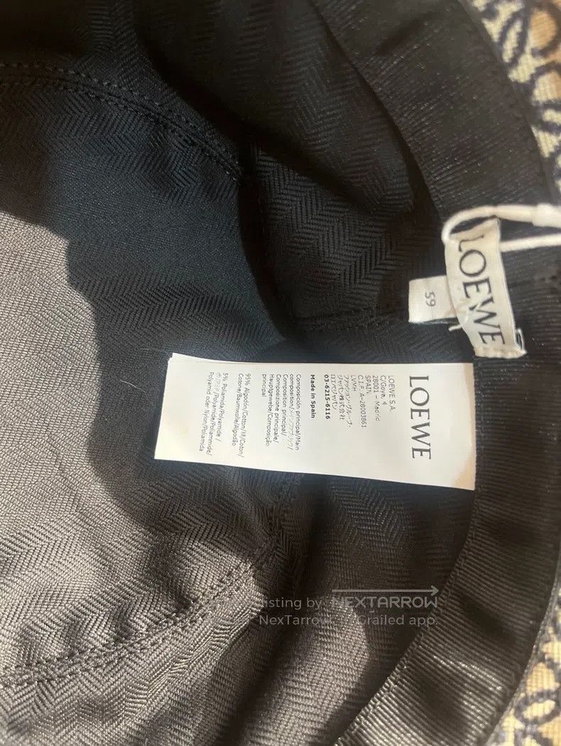 Loewe LOEWE size 59 Full Logo Fisherman's Hat Size ONE SIZE - 3 Thumbnail