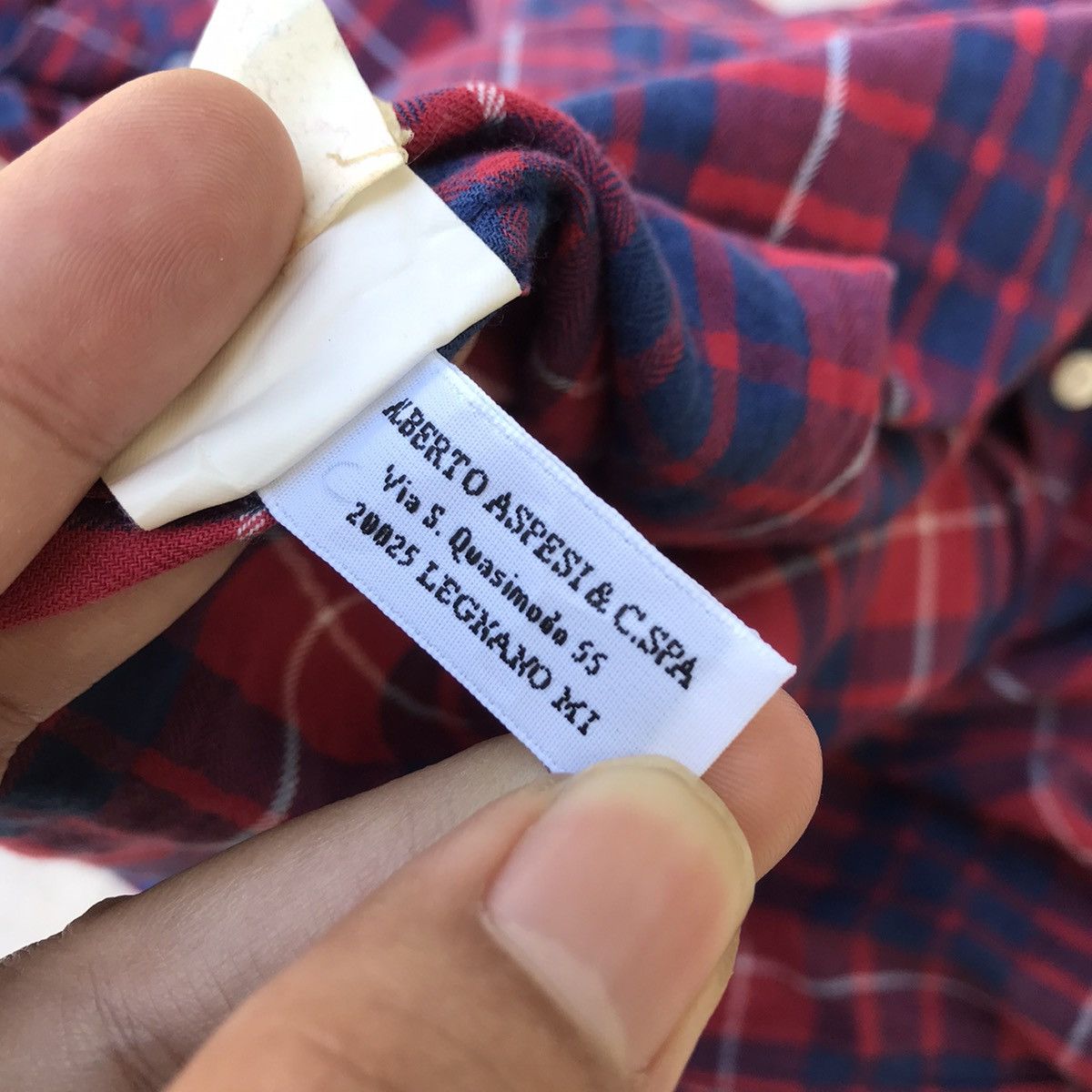 Aspesi × Flannel × Vintage Vintage aspesi alberto Aspesi Italy flannel Madrass Shirt Size US S / EU 44-46 / 1 - 15 Thumbnail