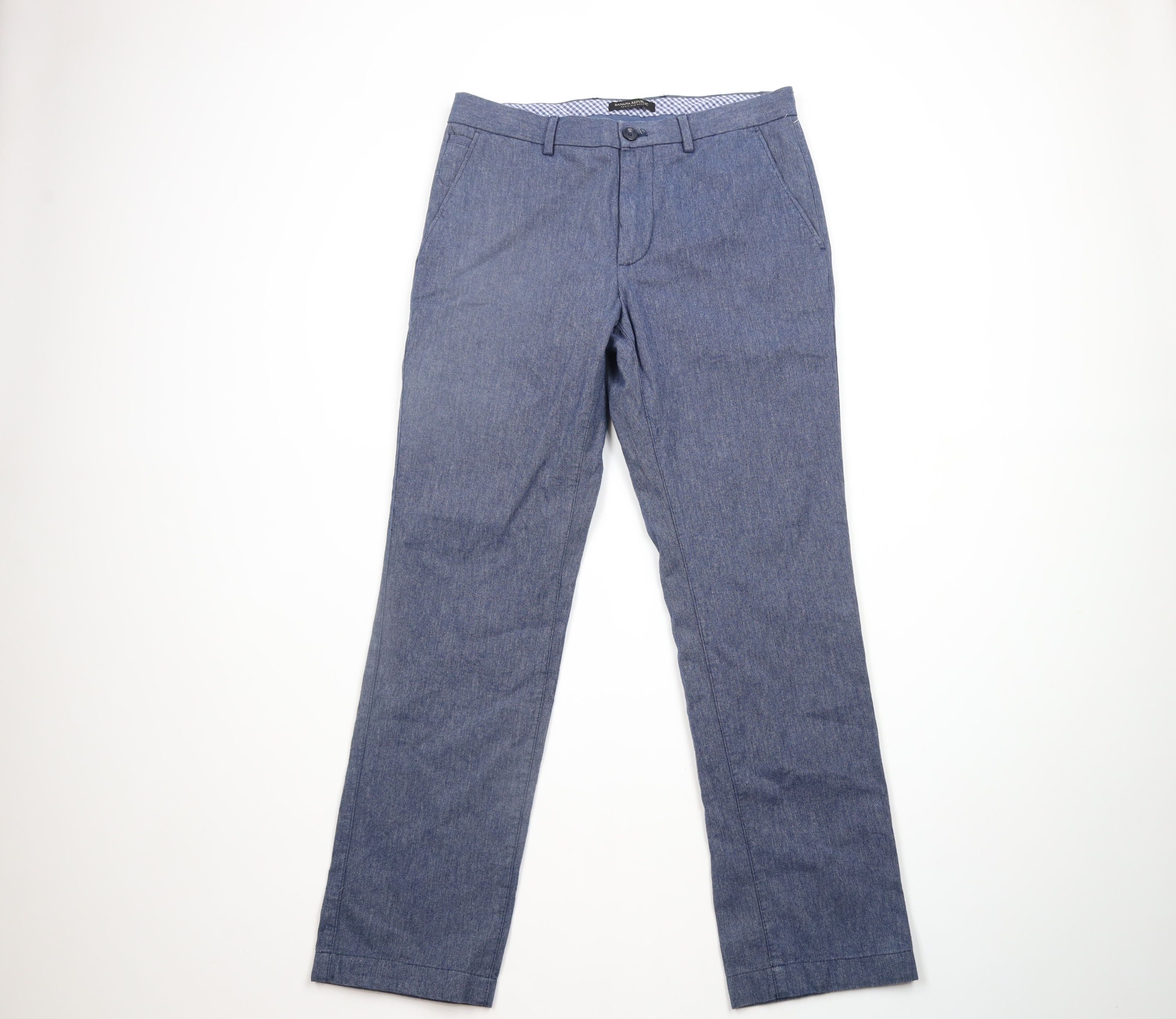 Banana Republic × Vintage Banana Republic Straight Leg Chino Pants Trousers Blue Size US 32 / EU 48 - 1 Thumbnail