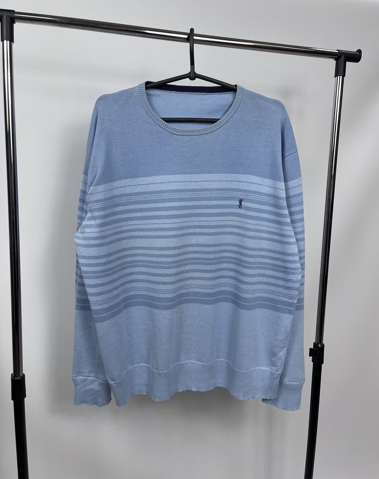 Yves Saint Laurent Yves Sain Laurent Sweater Men's Size L Vintage Blue Size US L / EU 52-54 / 3 - 1 Thumbnail