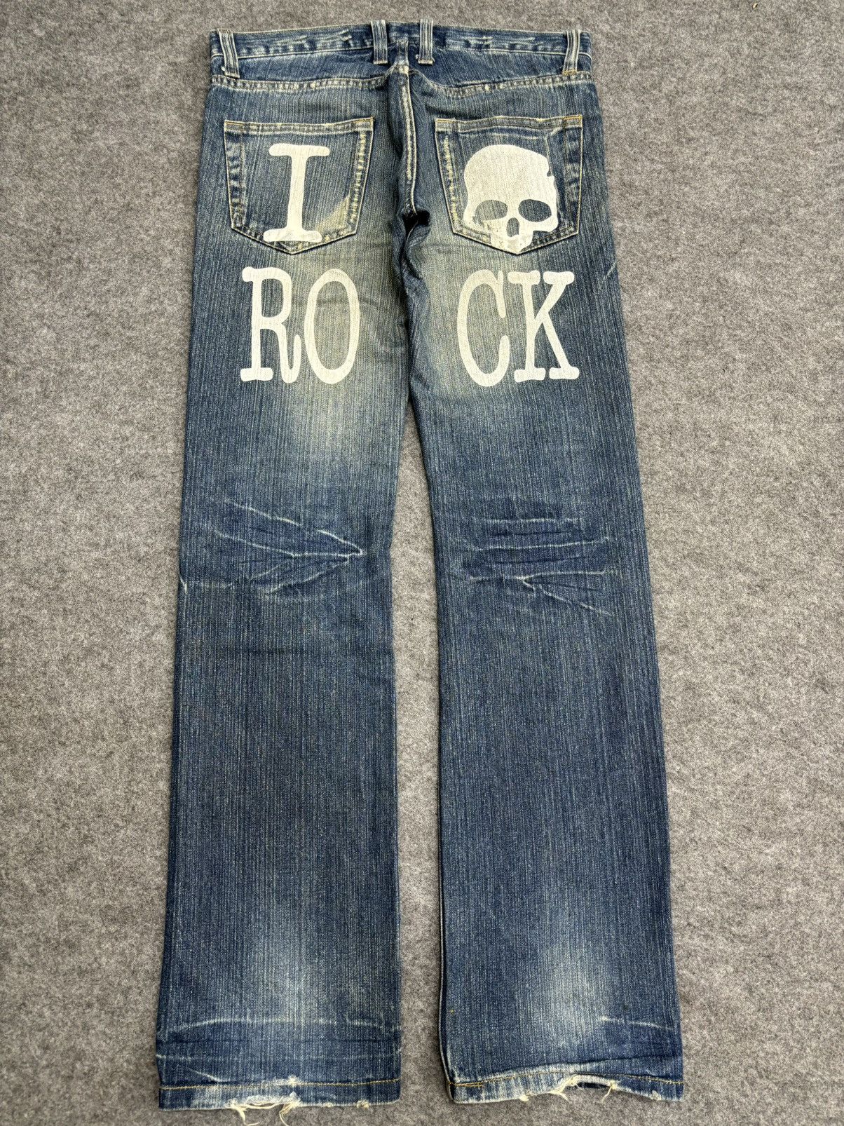 Japanese Brand 💥Insane Japan Style💥limited I💀Rock Distressed Denim F515 Size US 32 / EU 48 - 21 Thumbnail