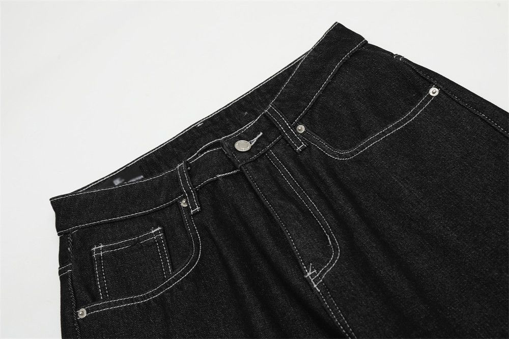 Japanese Brand × Jean Trendy loose simple solid color all-match straight jeans Size US 34 / EU 50 - 4 Thumbnail