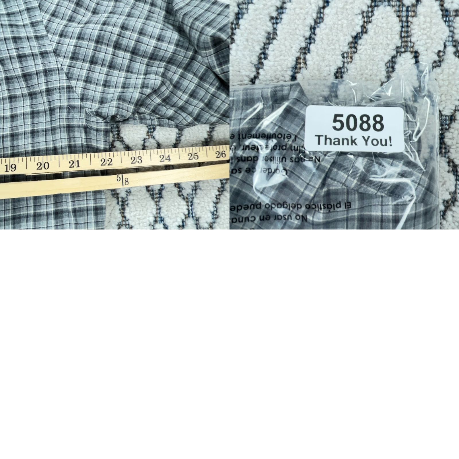 Ralph Lauren Ralph Lauren Shirt Men Medium Gray Plaid Button Up Dress Tartan Pony Soft Adult Size 42R - 8 Thumbnail
