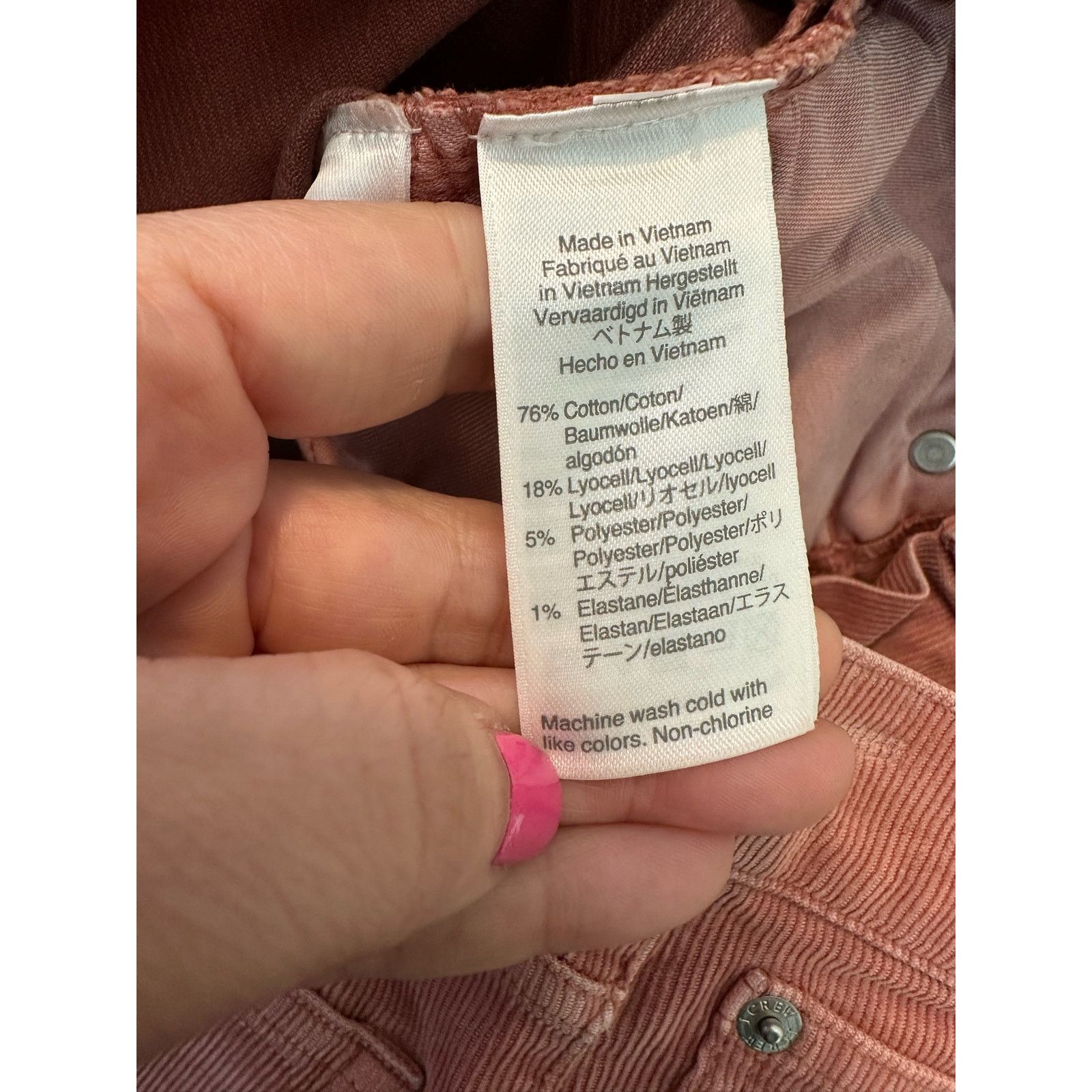 J.Crew J.Crew pink corduroy straight stretch jeans size 24- 0 Size 25" / US 0 / IT 36 - 5 Thumbnail