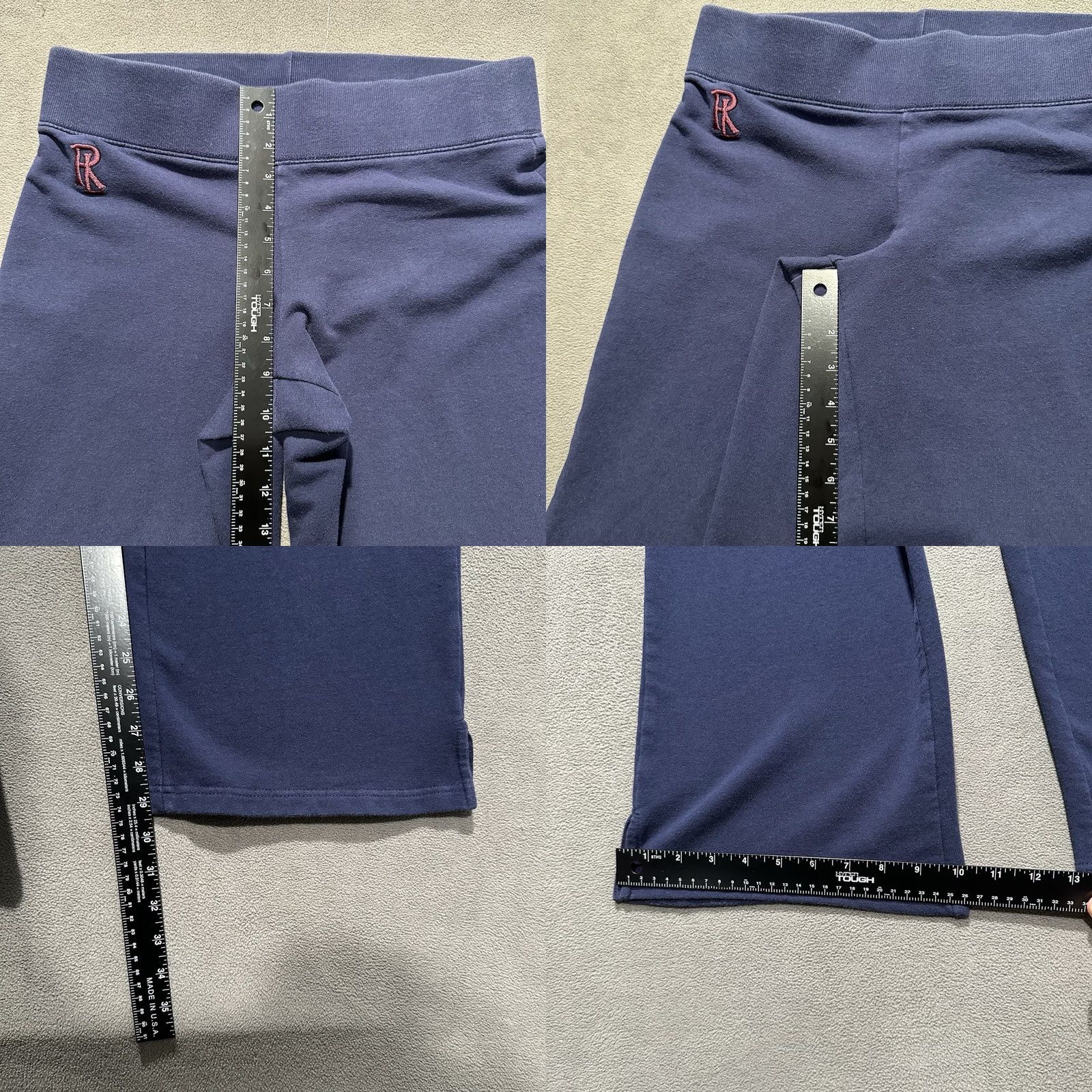 Ralph Lauren Ralph Lauren Sweatpants Womens Medium Navy Blue Wide-Leg Fleece Logo Lounge EUC Size 32" / US 10 / IT 46 - 9 Thumbnail
