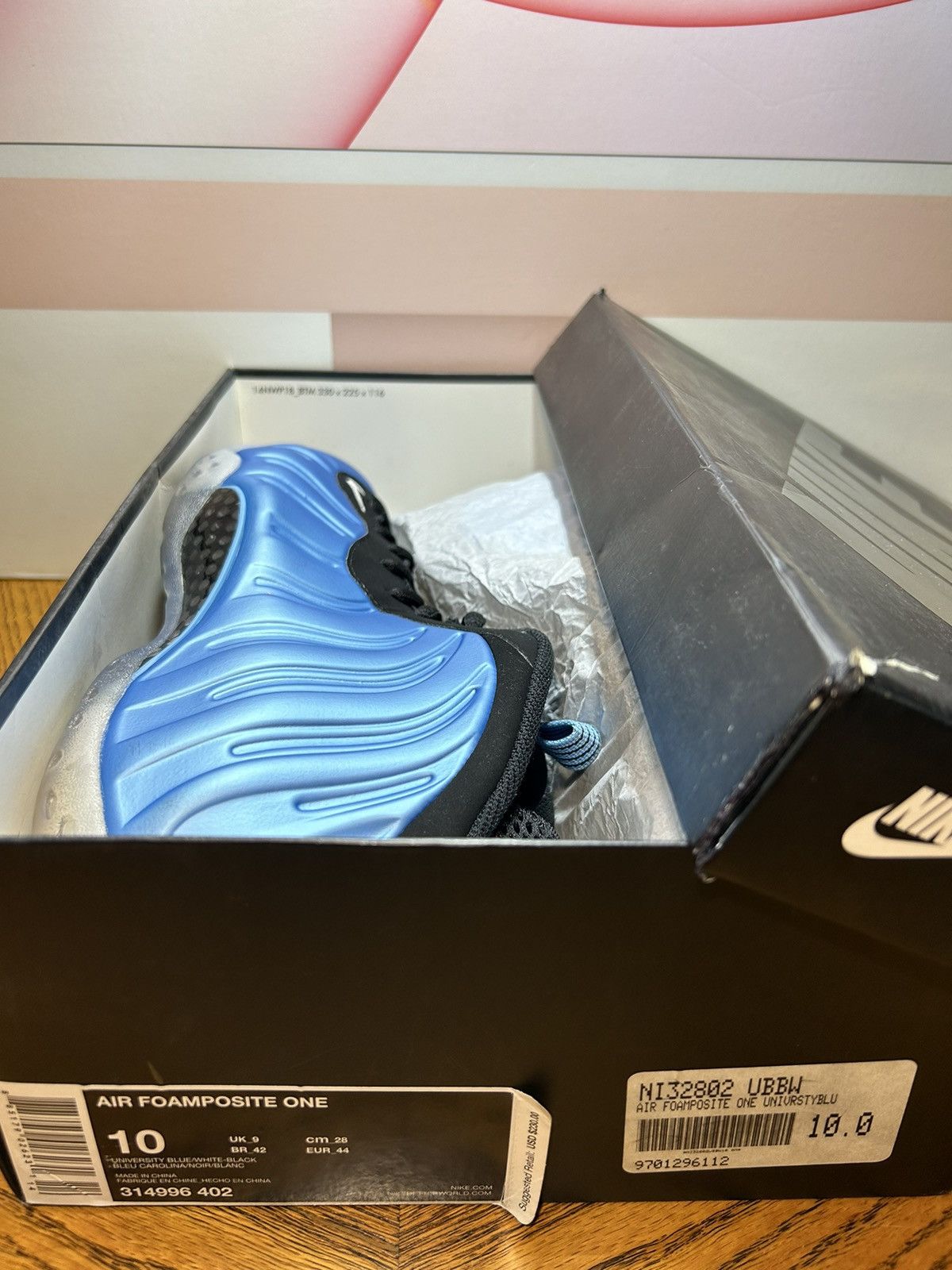 Nike Size 10 - Nike Air Foamposite One University Blue 2016 Size US 10 / EU 43 - 1 Thumbnail