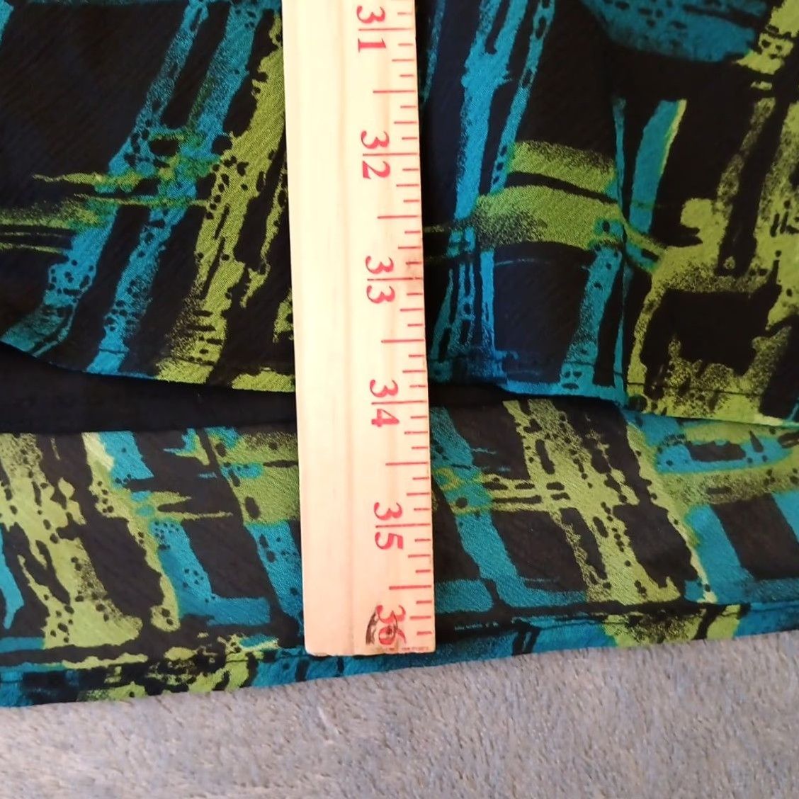 Vintage Cato Skirt Womens Plus 14W Long Maxi Geometric Blue Green Lined Pull On XS? Size 36" / US 14 / IT 50 - 3 Thumbnail