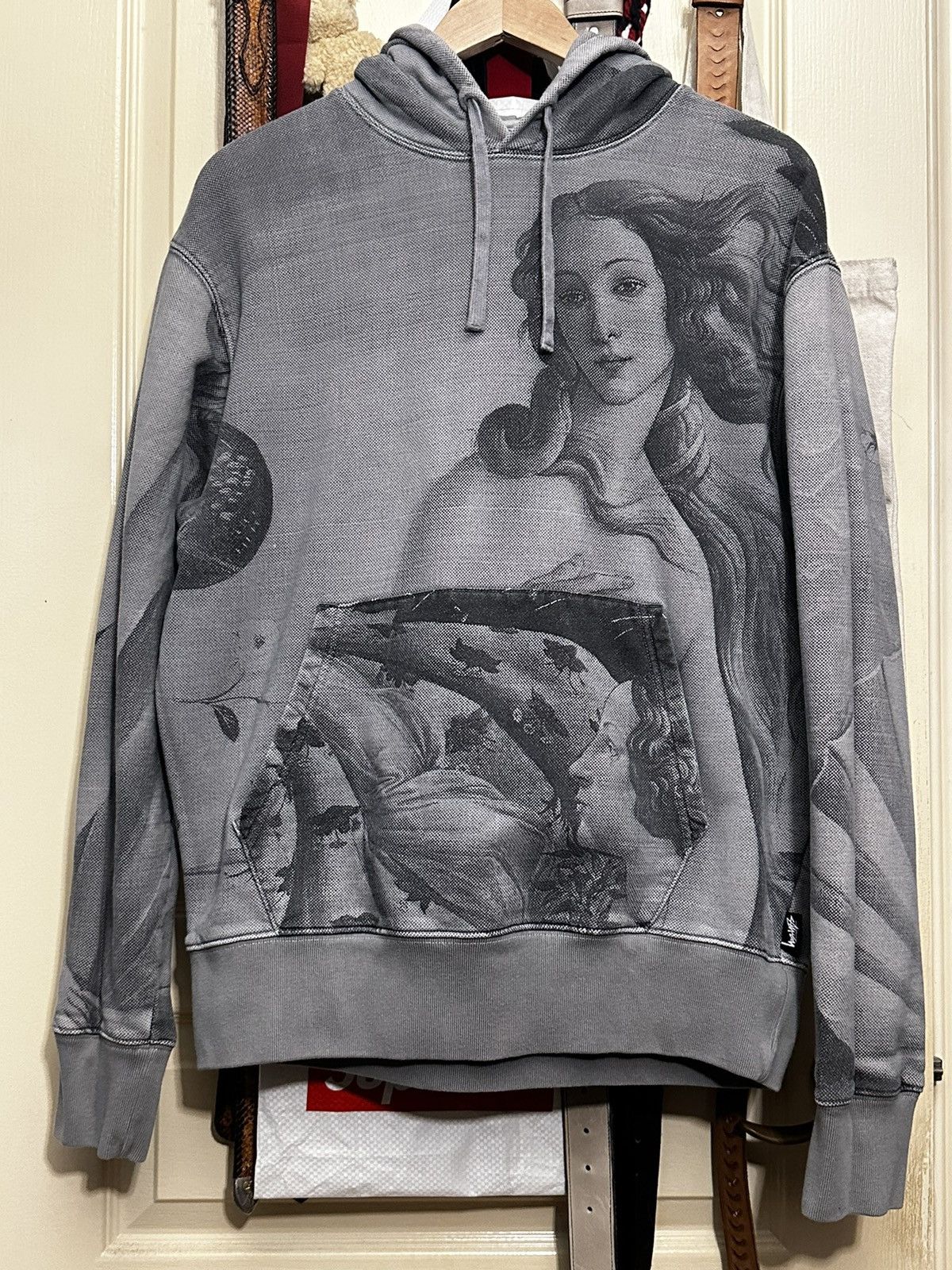 image of Stussy Dyed Venus Hoodie in Grey, Men's (Size Medium)