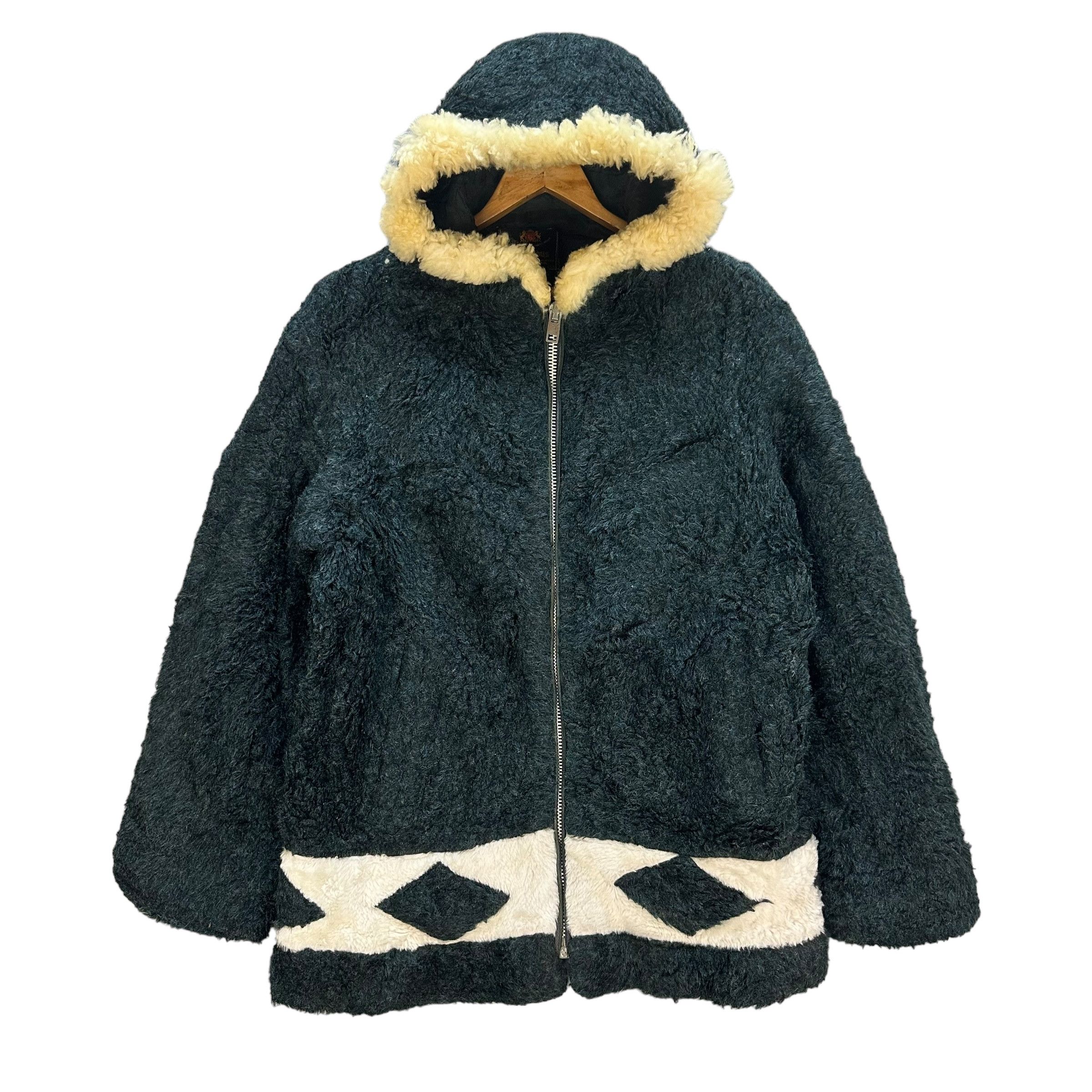 Vintage Vintage Fur Hoodie Jacket by Famous Montreal #A15-0358 Size US L / EU 52-54 / 3 - 1 Thumbnail
