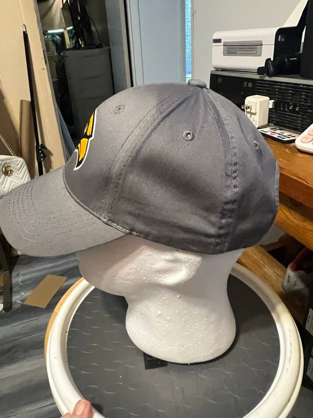 Other Men's Captivating HEADWEAR Gray & Yellow Eagle Logo Hat Size ONE SIZE - 2 Thumbnail